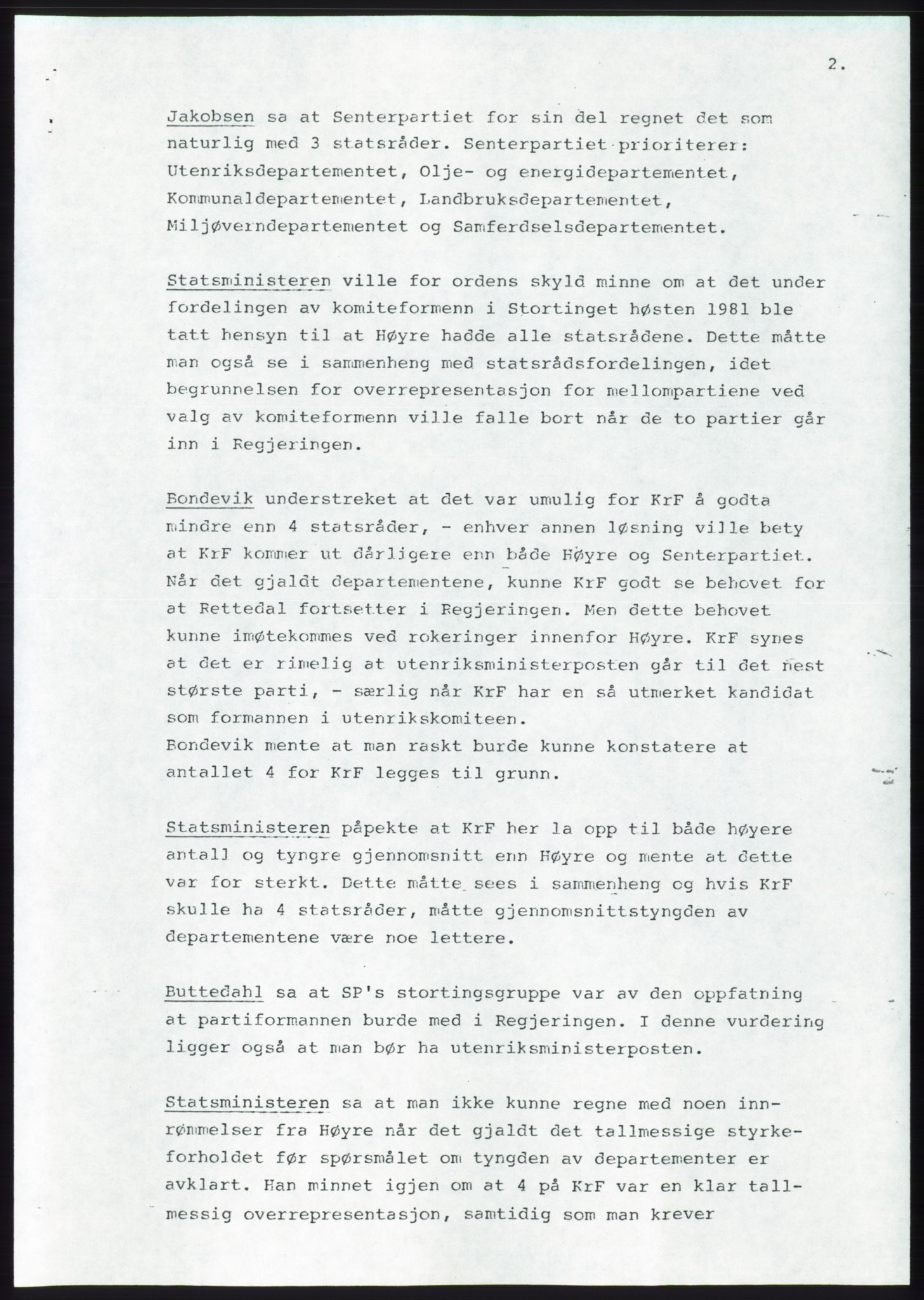 Forhandlingsmøtene 1983 mellom Høyre, KrF og Senterpartiet om dannelse av regjering, RA/PA-0696/A/L0001: Forhandlingsprotokoll, 1983, p. 31