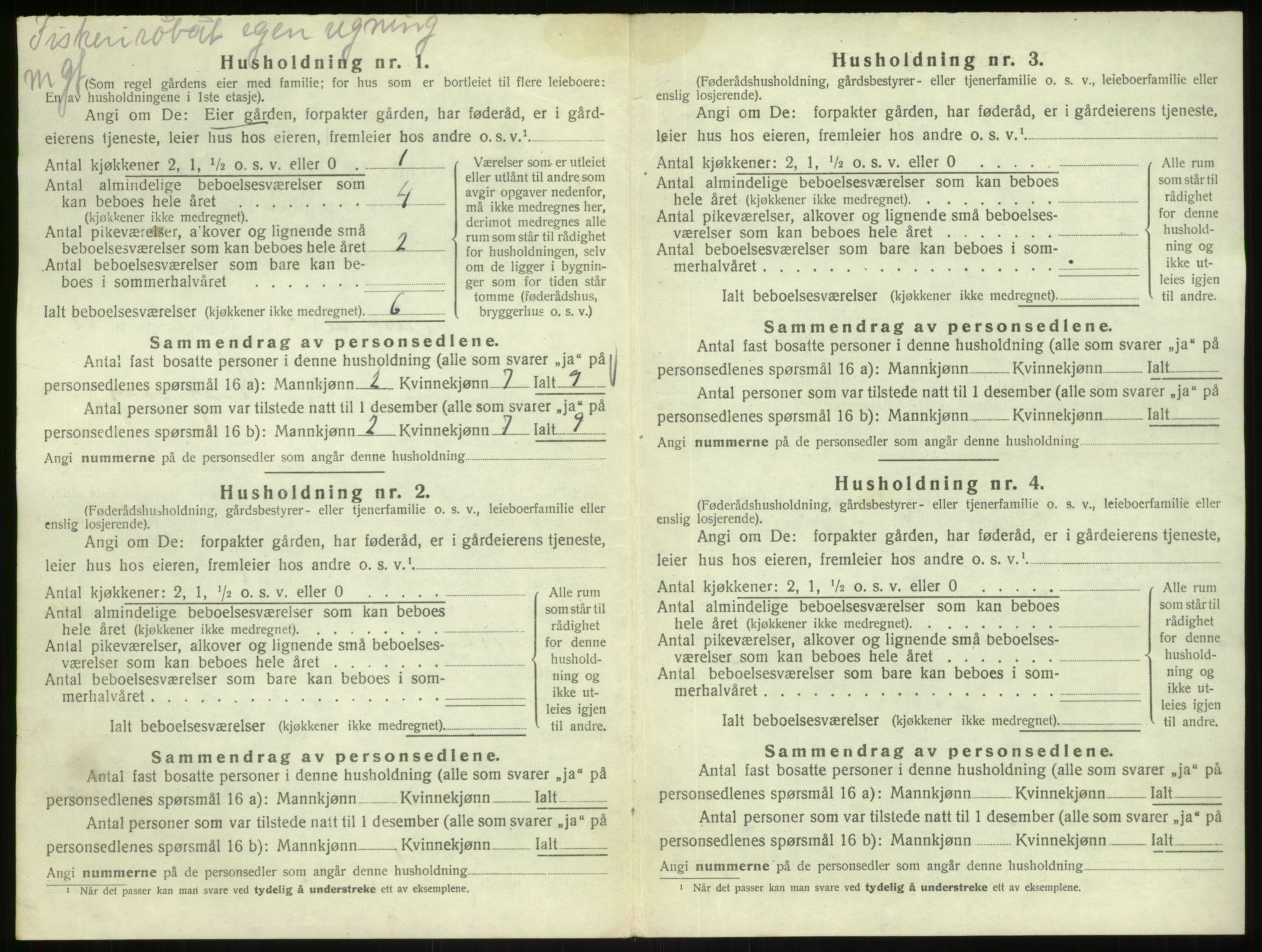 SAB, 1920 census for Austrheim, 1920, p. 770