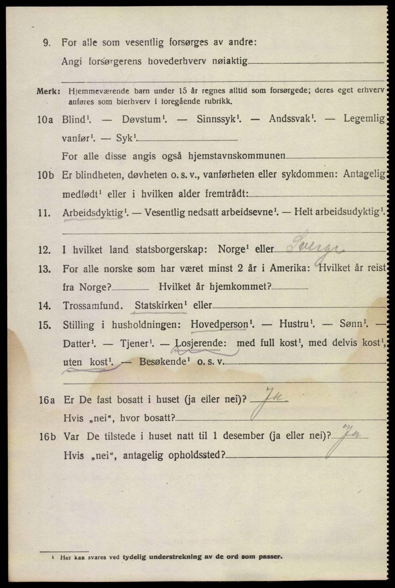 SAKO, 1920 census for Sauherad, 1920, p. 4522