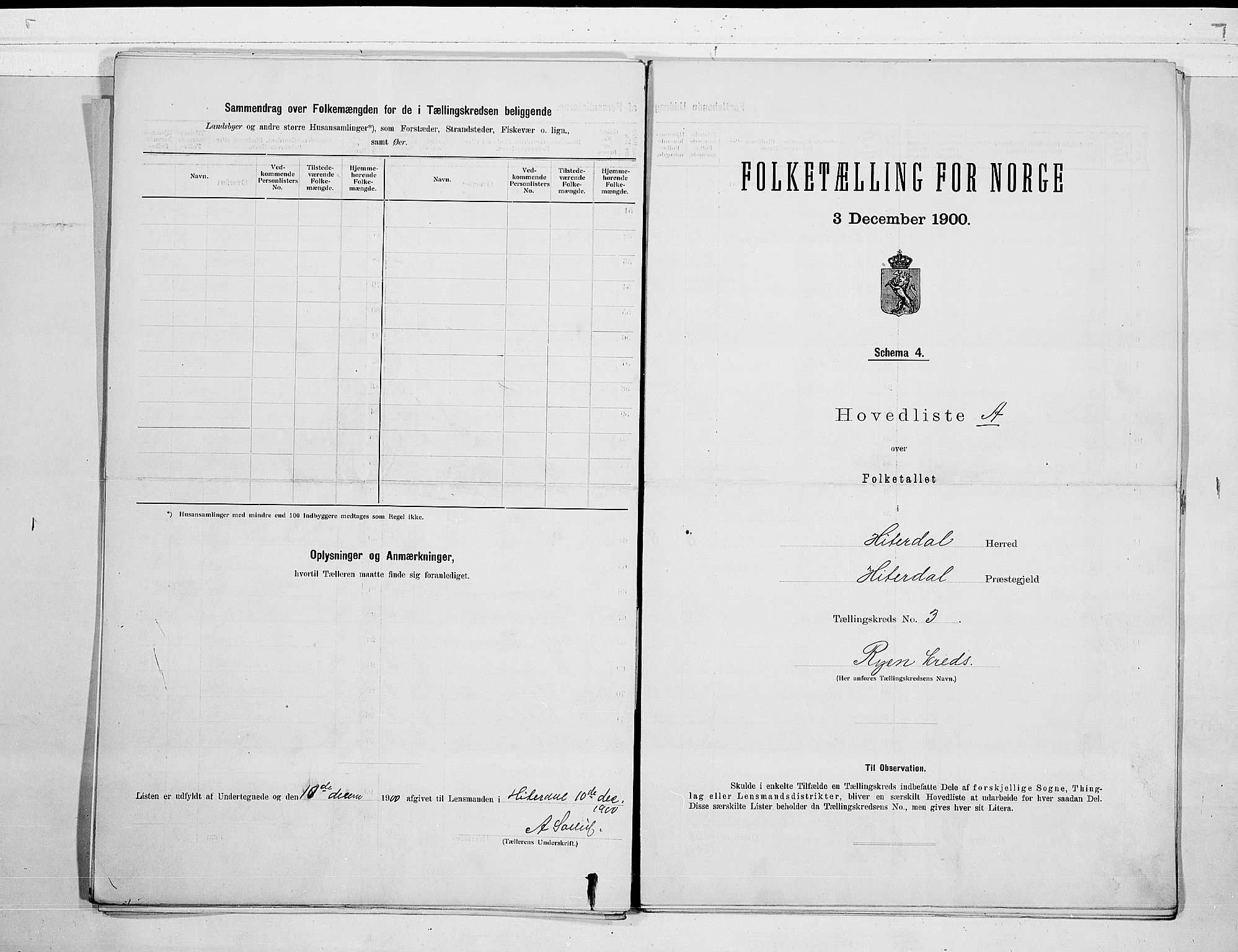 SAKO, 1900 census for Heddal, 1900, p. 10