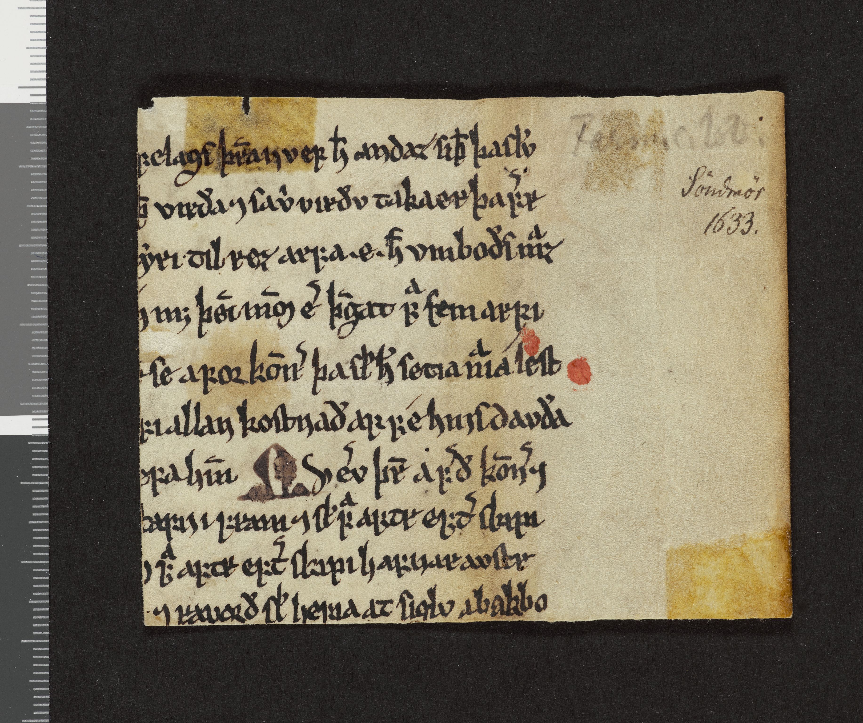 Riksarkivets diplomsamling, RA/EA-5965/F26/L0002: Norrøne membranfragmenter bestand 2-9 (10), 1100-1536, p. 66