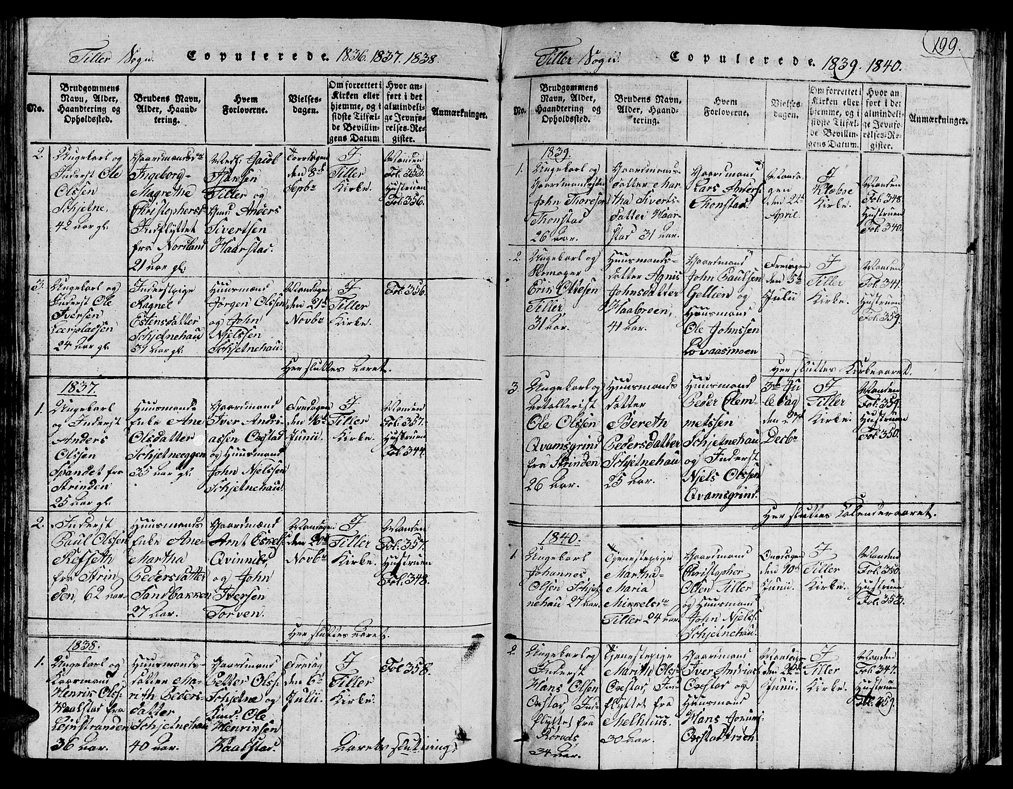 Ministerialprotokoller, klokkerbøker og fødselsregistre - Sør-Trøndelag, SAT/A-1456/621/L0458: Parish register (copy) no. 621C01, 1816-1865, p. 199