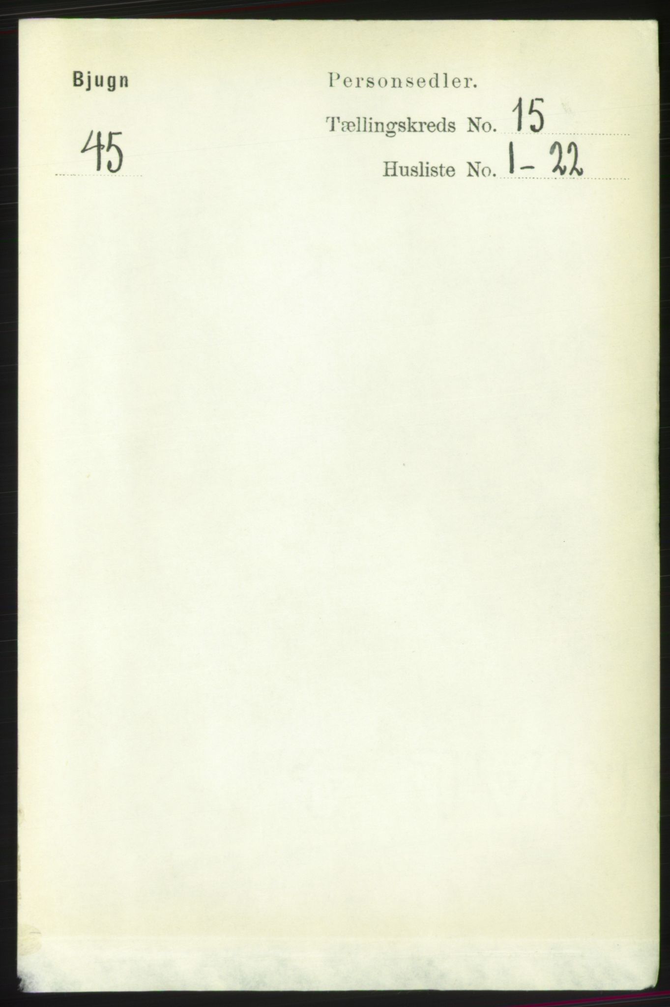 RA, 1891 census for 1627 Bjugn, 1891, p. 4237