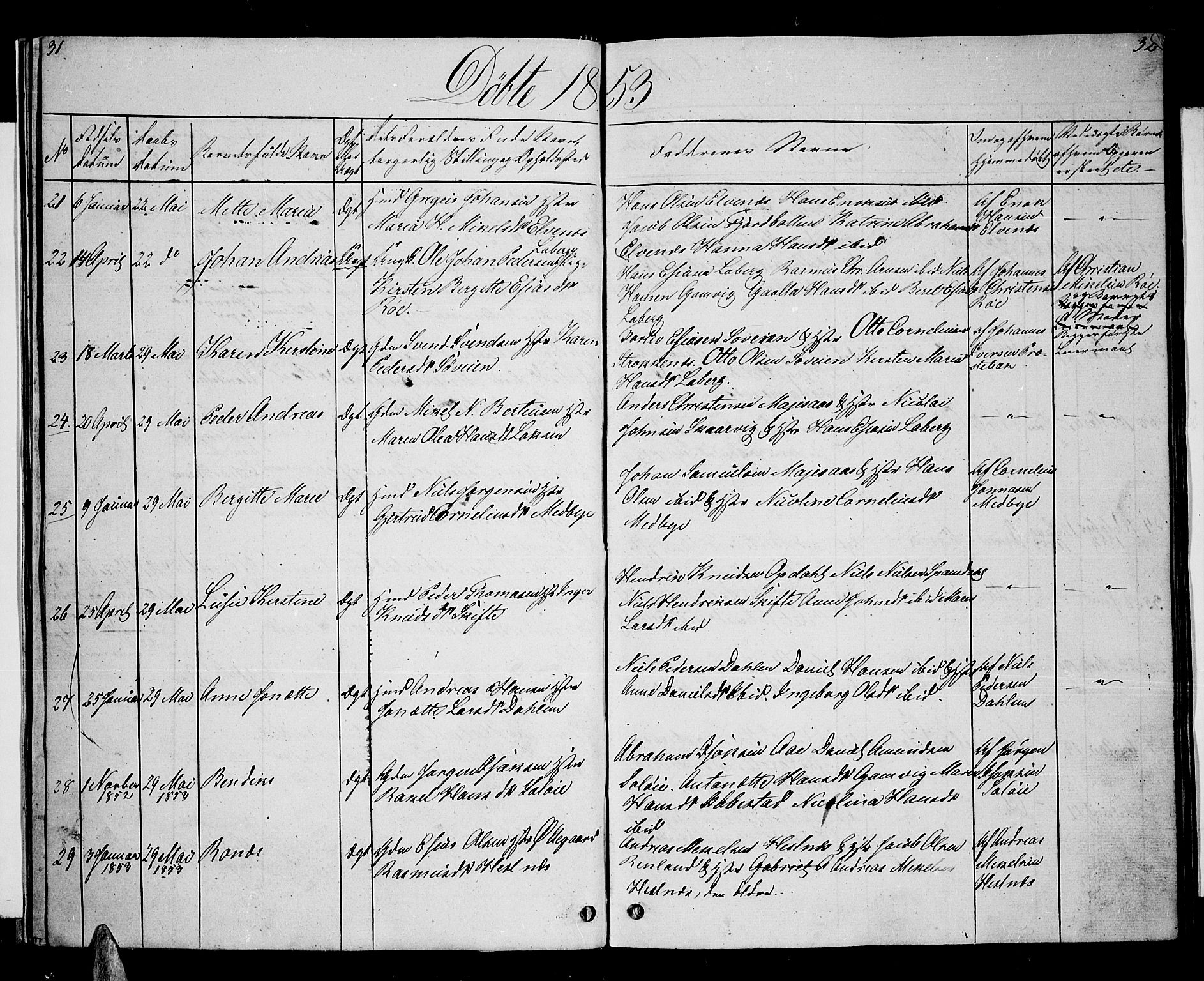 Ibestad sokneprestembete, SATØ/S-0077/H/Ha/Hab/L0004klokker: Parish register (copy) no. 4, 1852-1860, p. 31-32