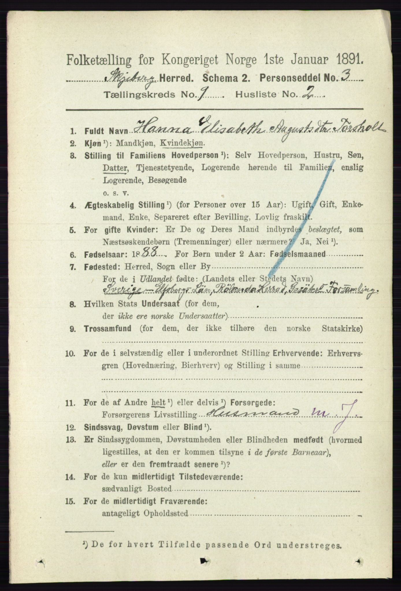 RA, 1891 census for 0115 Skjeberg, 1891, p. 4675