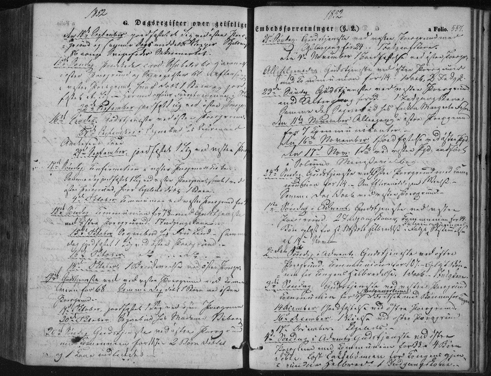 Porsgrunn kirkebøker , AV/SAKO-A-104/F/Fa/L0006: Parish register (official) no. 6, 1841-1857, p. 557