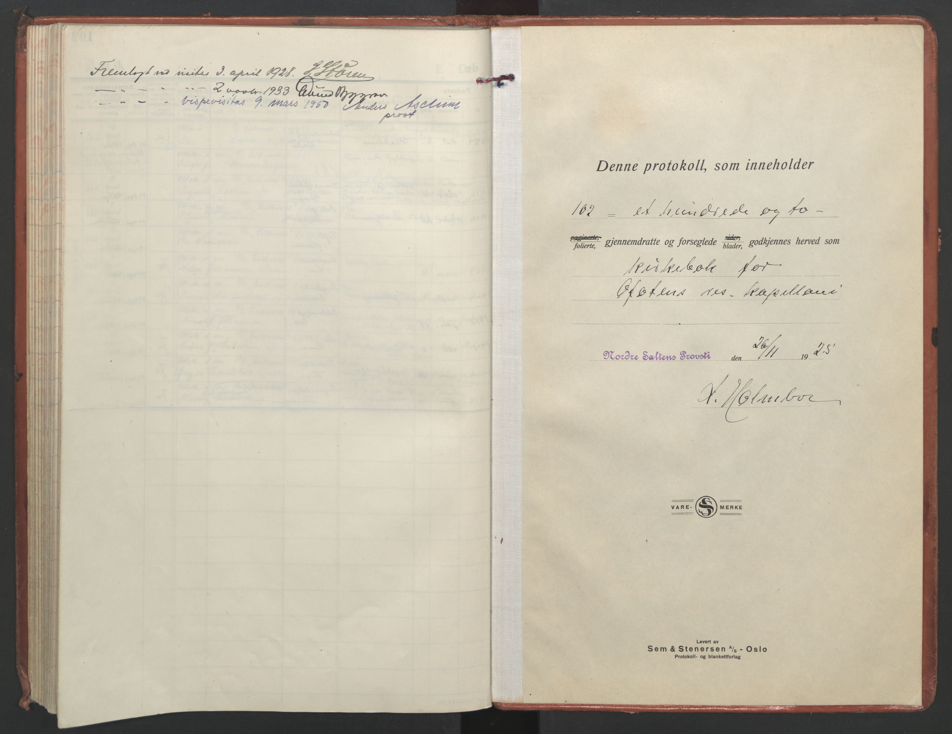 Ministerialprotokoller, klokkerbøker og fødselsregistre - Nordland, SAT/A-1459/871/L1005: Parish register (official) no. 871A21, 1926-1940