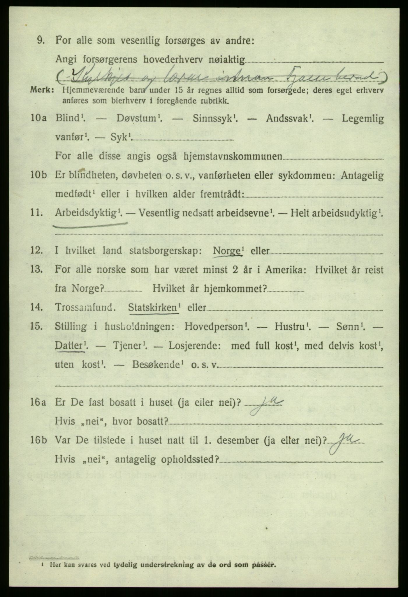 SAB, 1920 census for Fjaler, 1920, p. 2674