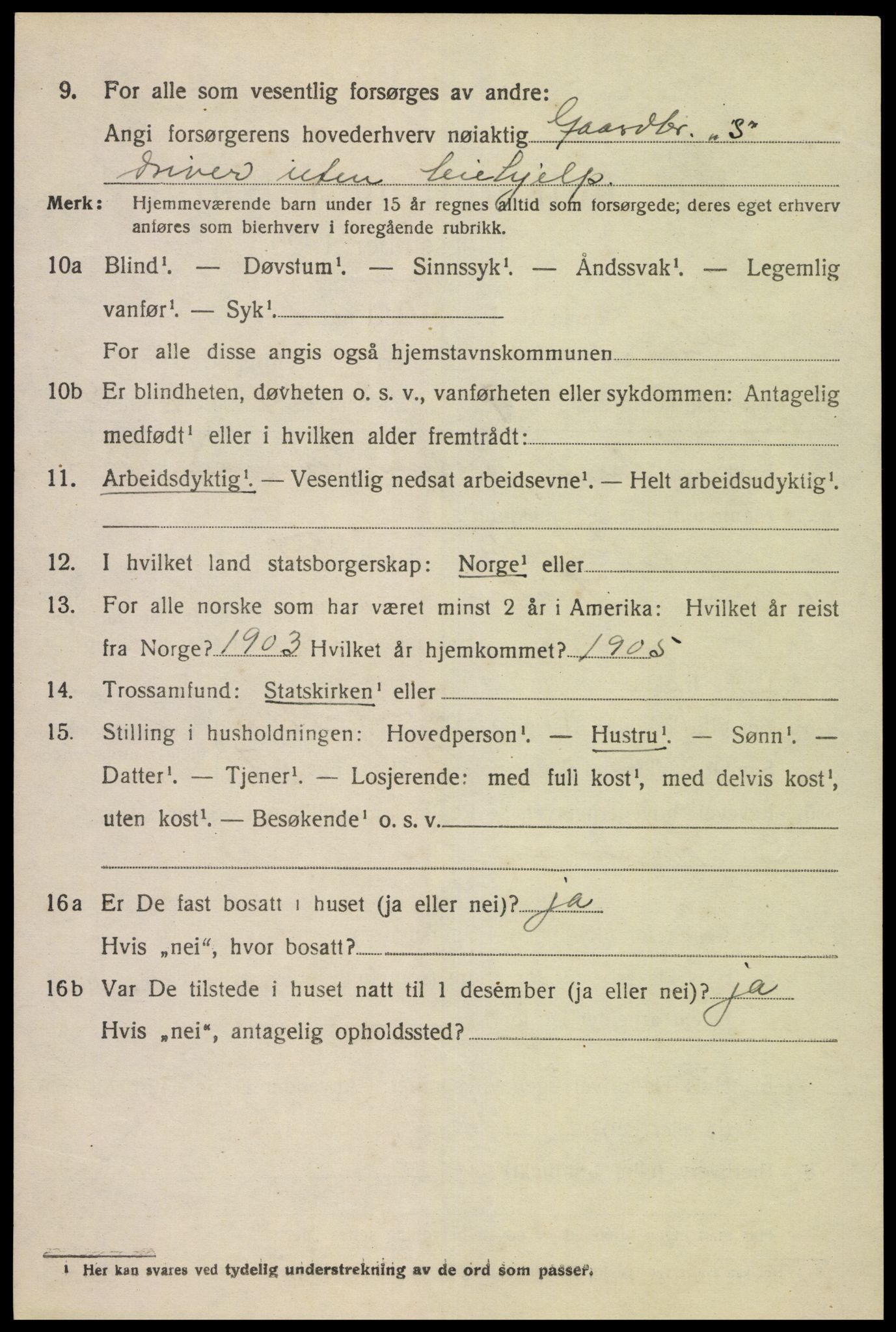 SAK, 1920 census for Herad, 1920, p. 1791