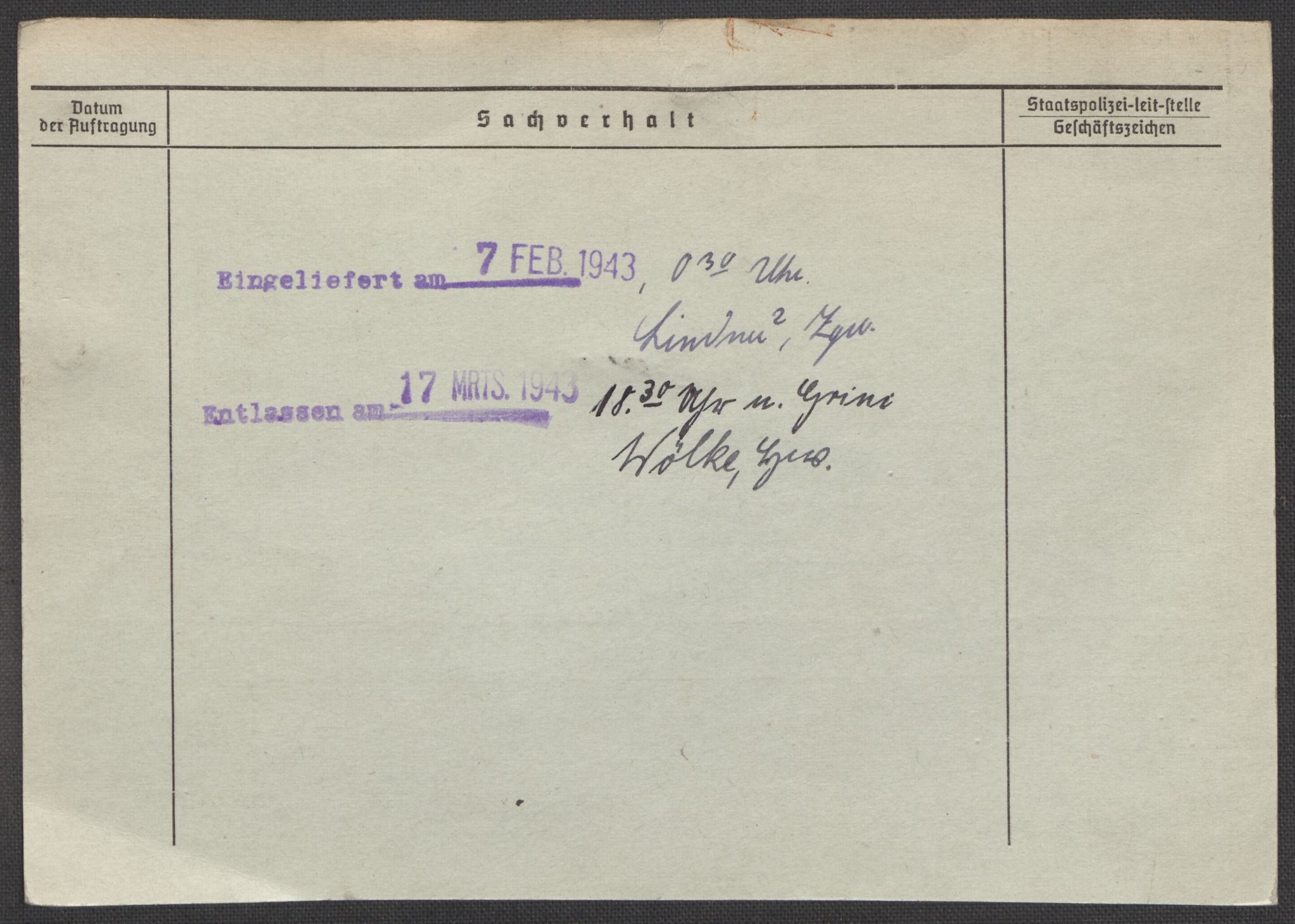 Befehlshaber der Sicherheitspolizei und des SD, RA/RAFA-5969/E/Ea/Eaa/L0007: Register over norske fanger i Møllergata 19: Lundb-N, 1940-1945, p. 1333