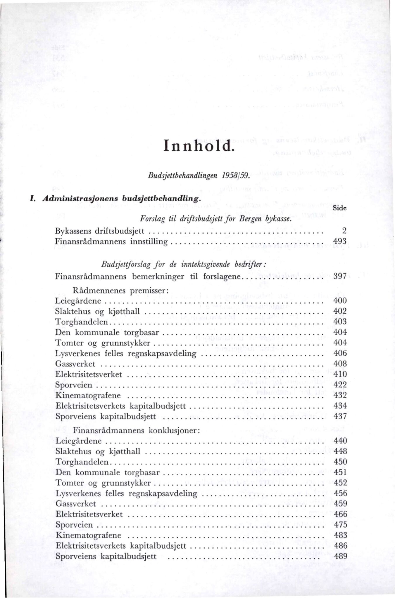 Bergen kommune. Formannskapet, BBA/A-0003/Ad/L0177: Bergens Kommuneforhandlinger, bind II, 1958