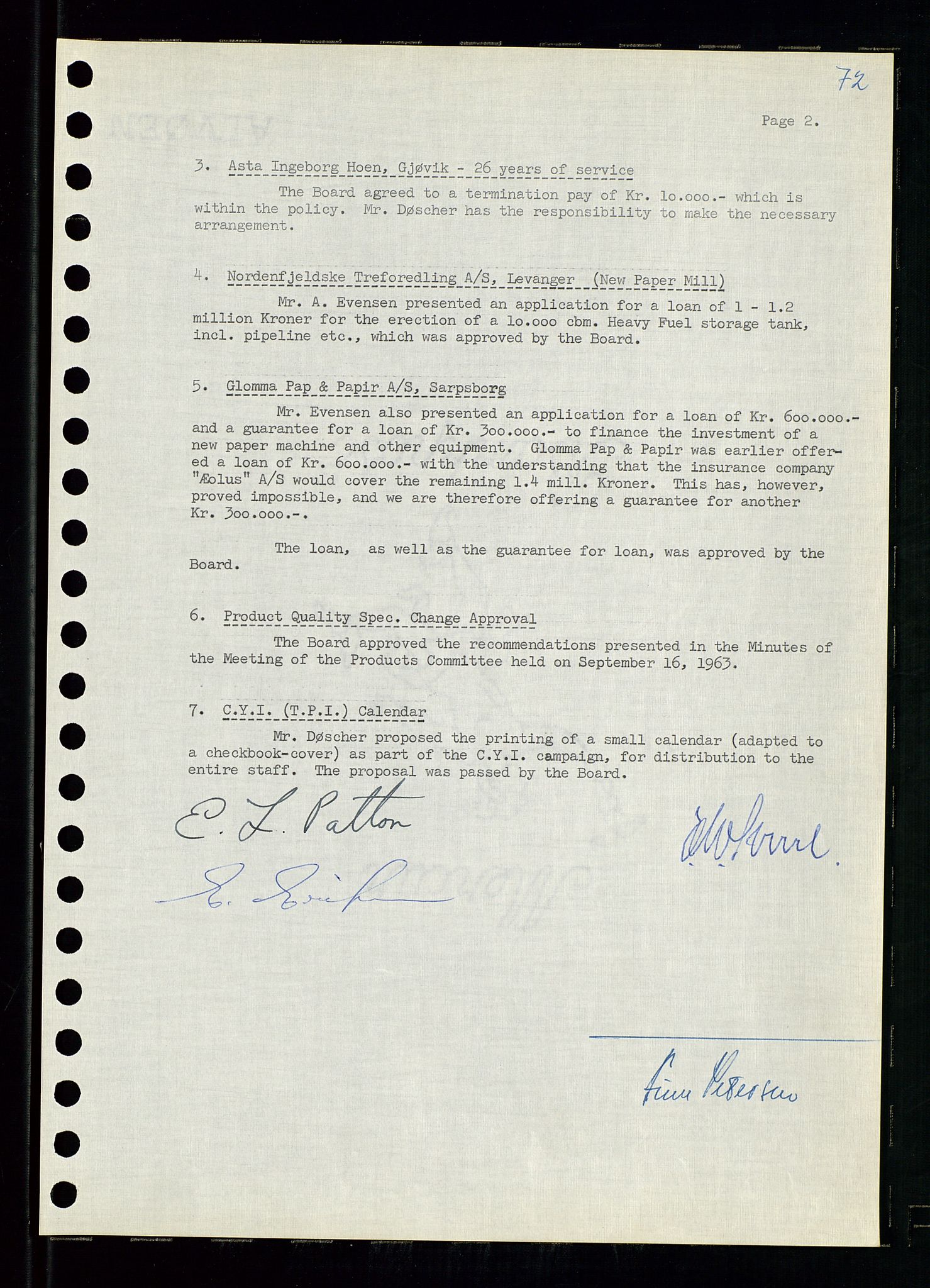 Pa 0982 - Esso Norge A/S, AV/SAST-A-100448/A/Aa/L0001/0004: Den administrerende direksjon Board minutes (styrereferater) / Den administrerende direksjon Board minutes (styrereferater), 1963-1964, p. 191