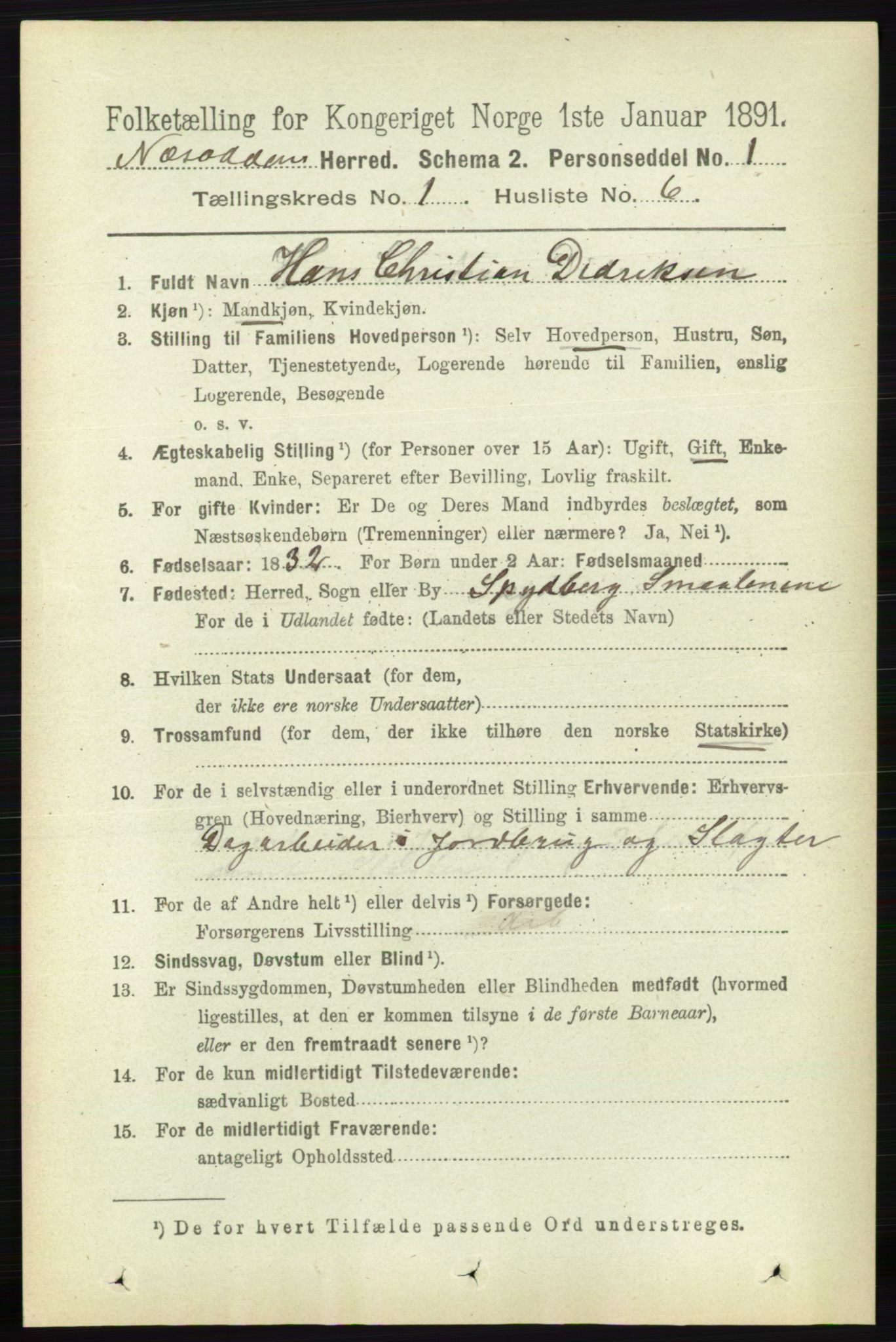 RA, 1891 census for 0216 Nesodden, 1891, p. 118
