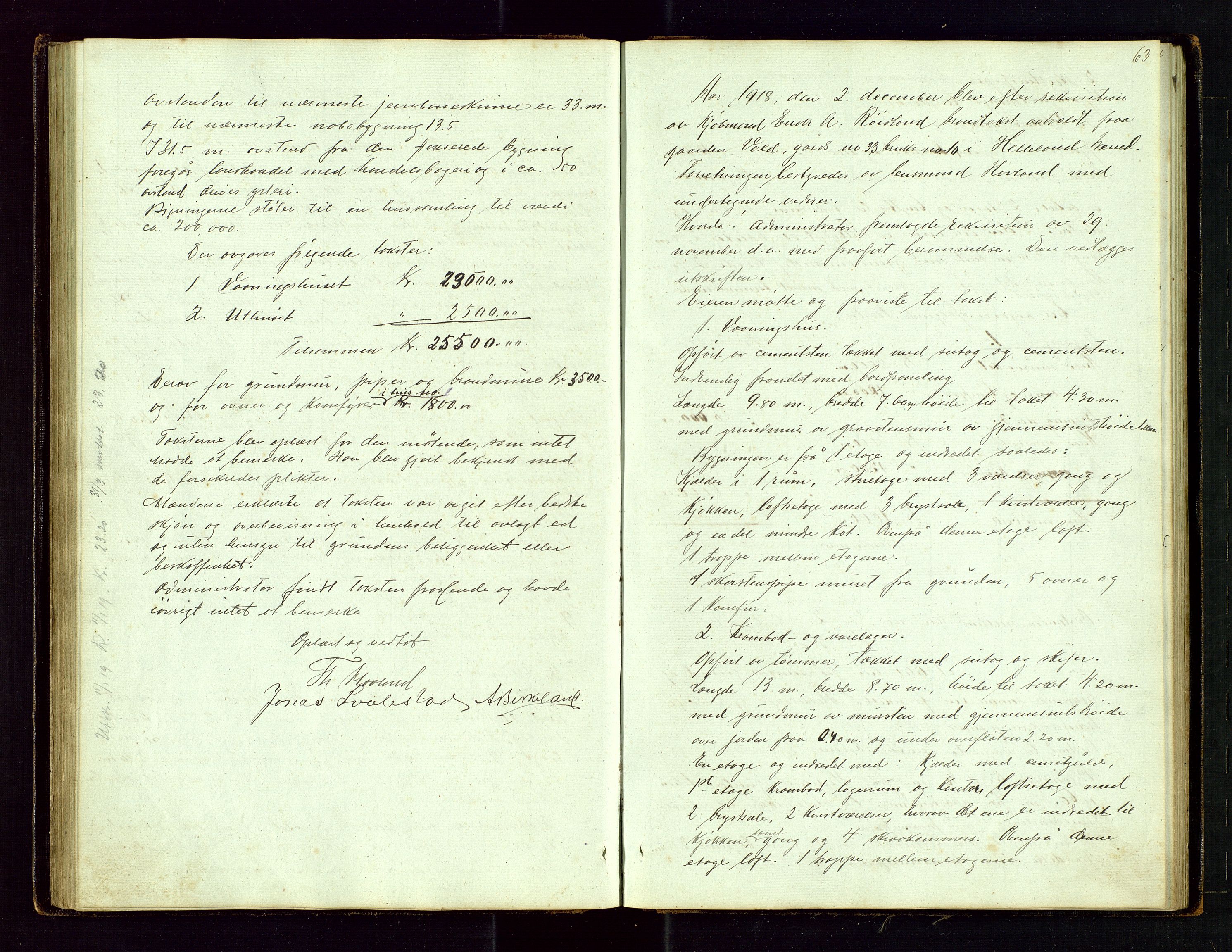 Helleland lensmannskontor, AV/SAST-A-100209/Goa/L0001: "Brandtaxations-Protocol for Hetlands Thinglag", 1847-1920, p. 62b-63a