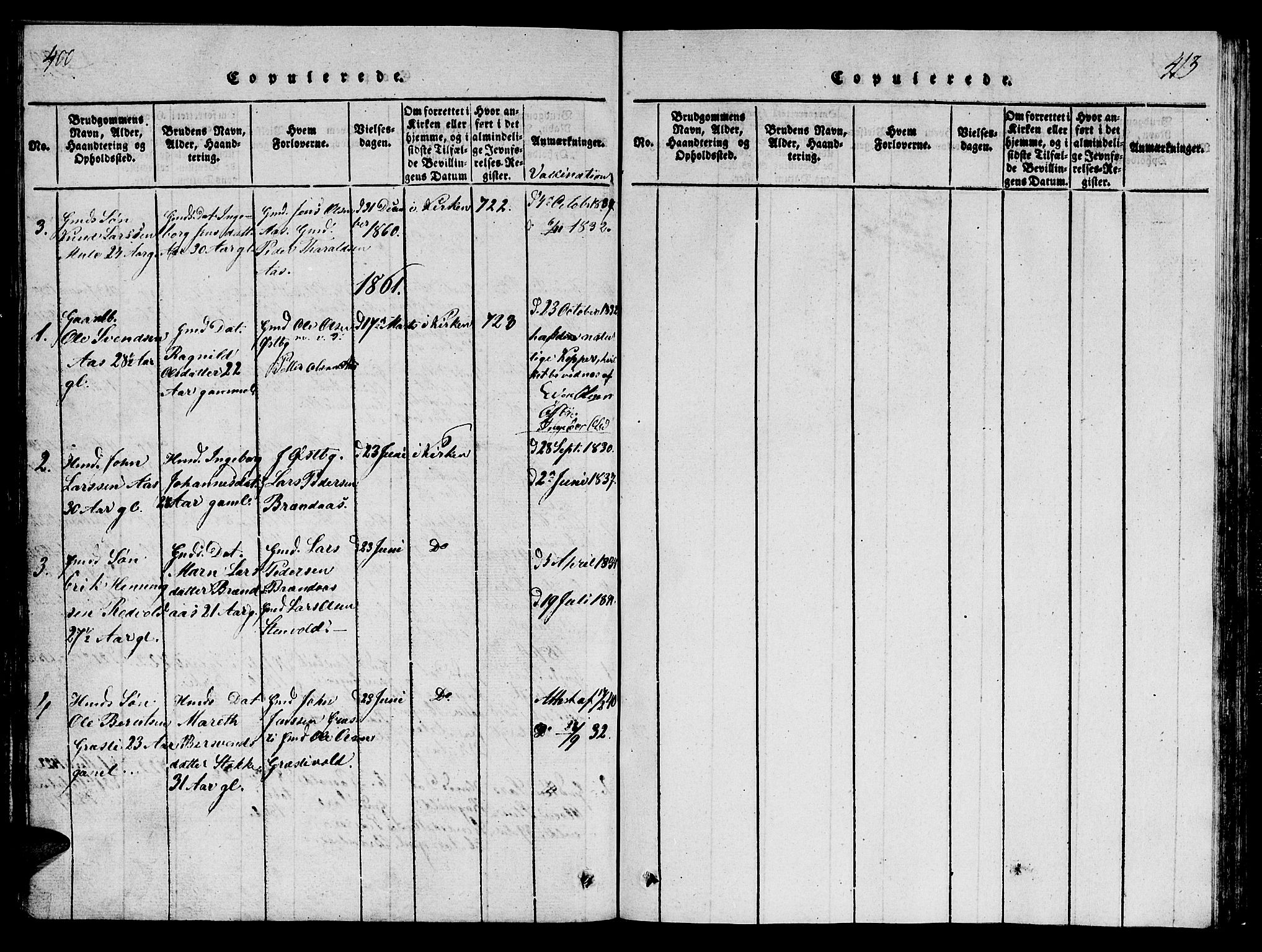 Ministerialprotokoller, klokkerbøker og fødselsregistre - Sør-Trøndelag, SAT/A-1456/698/L1164: Parish register (copy) no. 698C01, 1816-1861, p. 400-413