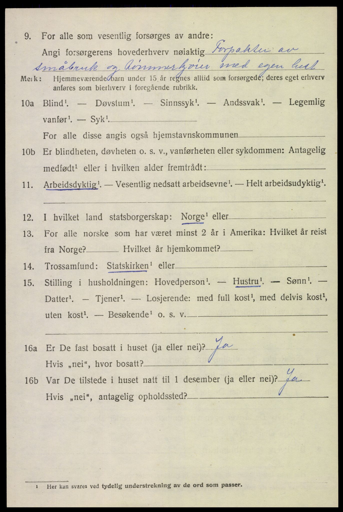 SAH, 1920 census for Romedal, 1920, p. 12954