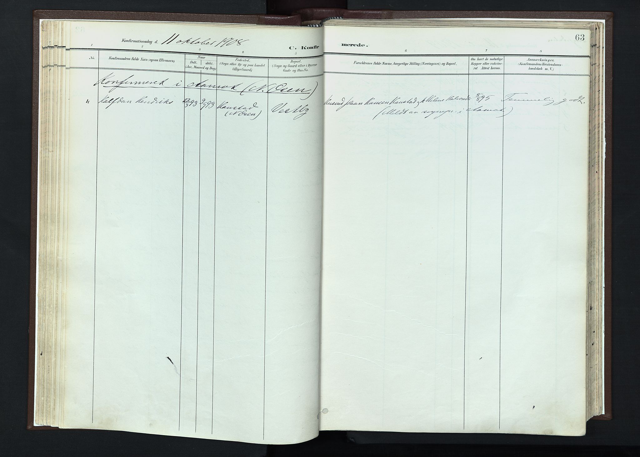Trysil prestekontor, SAH/PREST-046/H/Ha/Haa/L0013: Parish register (official) no. 13, 1898-1911, p. 63
