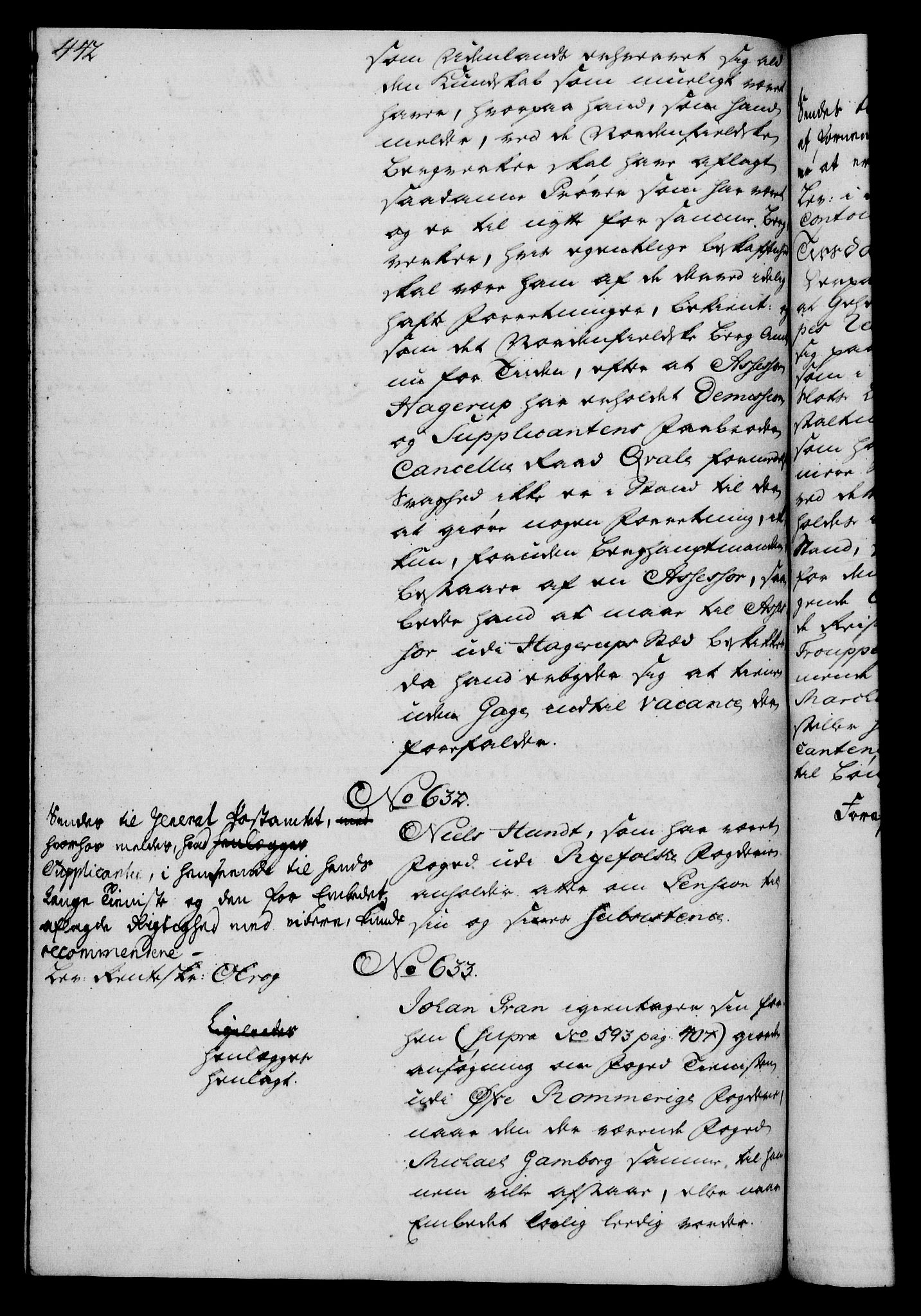 Rentekammeret, Kammerkanselliet, RA/EA-3111/G/Gh/Gha/L0030: Norsk ekstraktmemorialprotokoll (merket RK 53.75), 1749-1751, p. 442