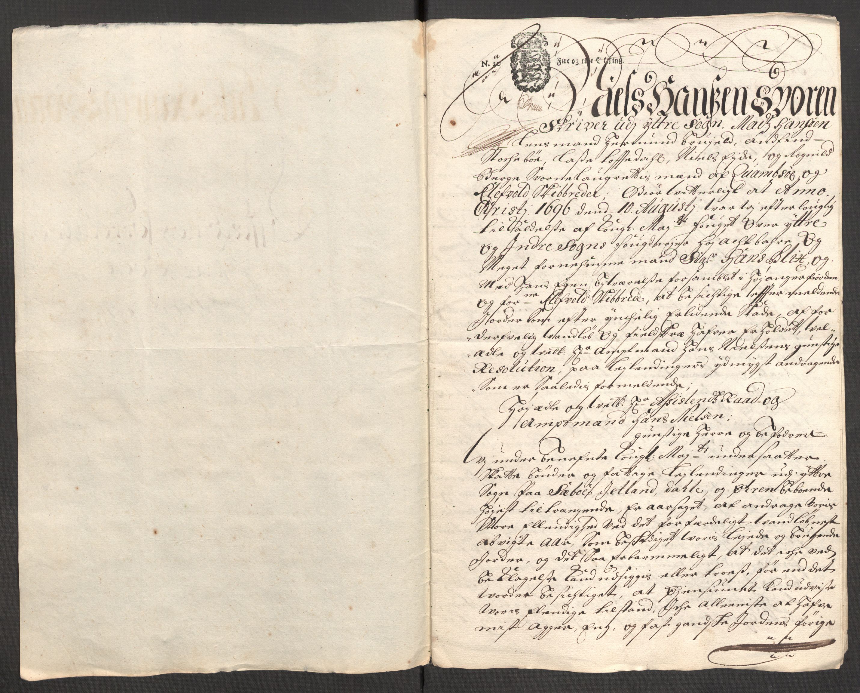 Rentekammeret inntil 1814, Reviderte regnskaper, Fogderegnskap, RA/EA-4092/R52/L3309: Fogderegnskap Sogn, 1696-1697, p. 195