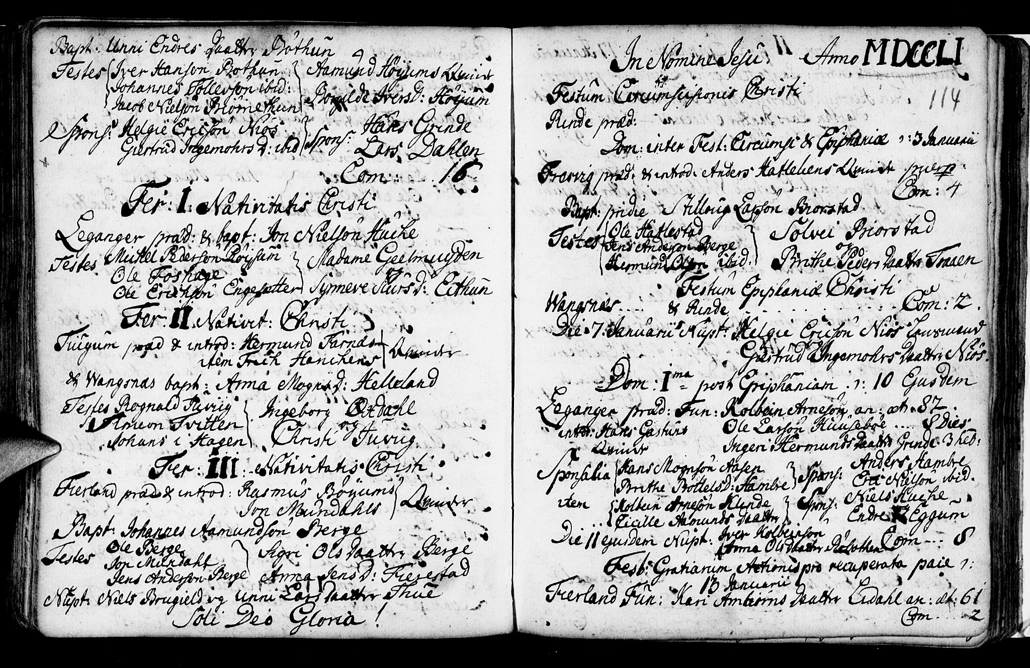 Leikanger sokneprestembete, SAB/A-81001: Parish register (official) no. A 2, 1735-1756, p. 114