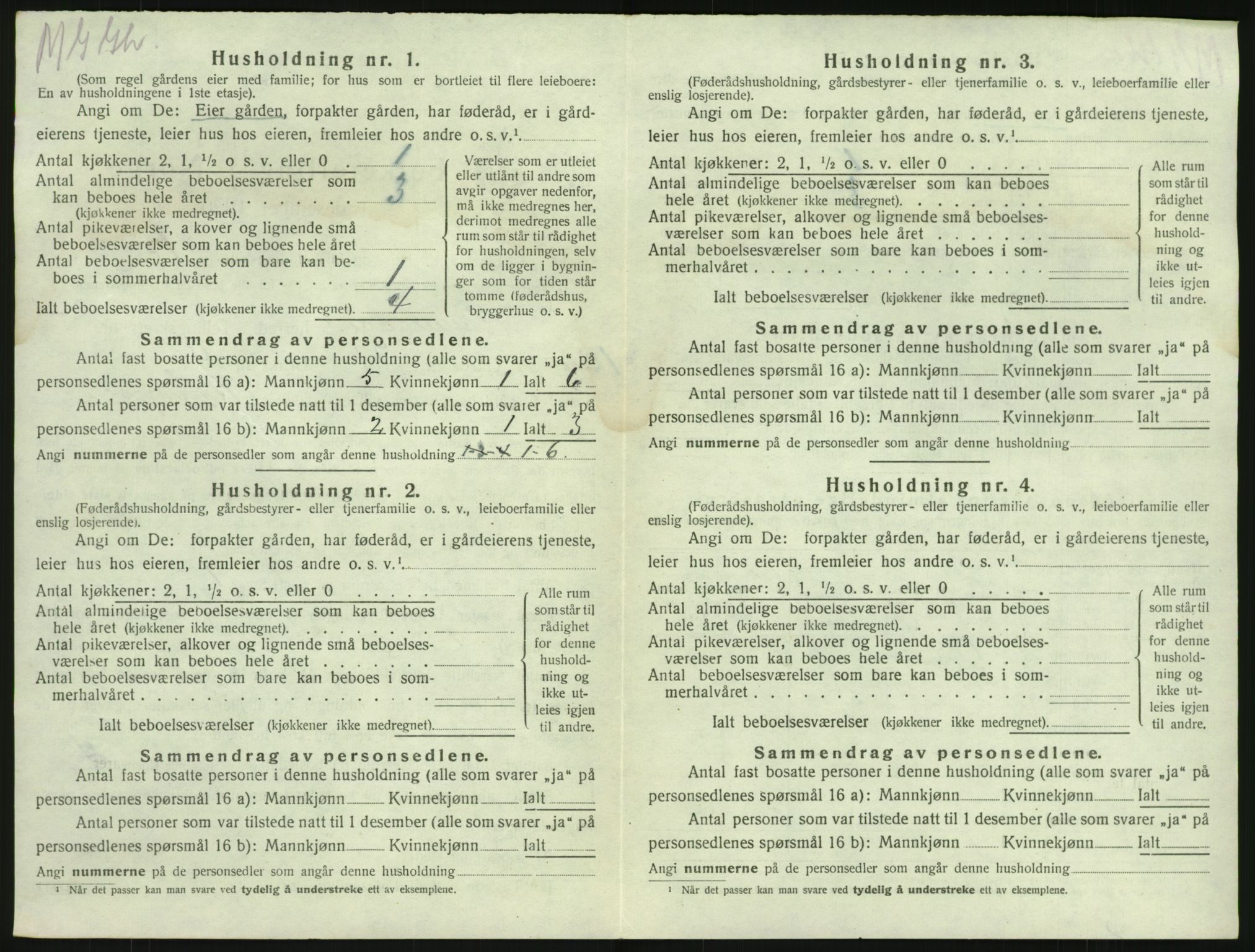 SAKO, 1920 census for Brunlanes, 1920, p. 854