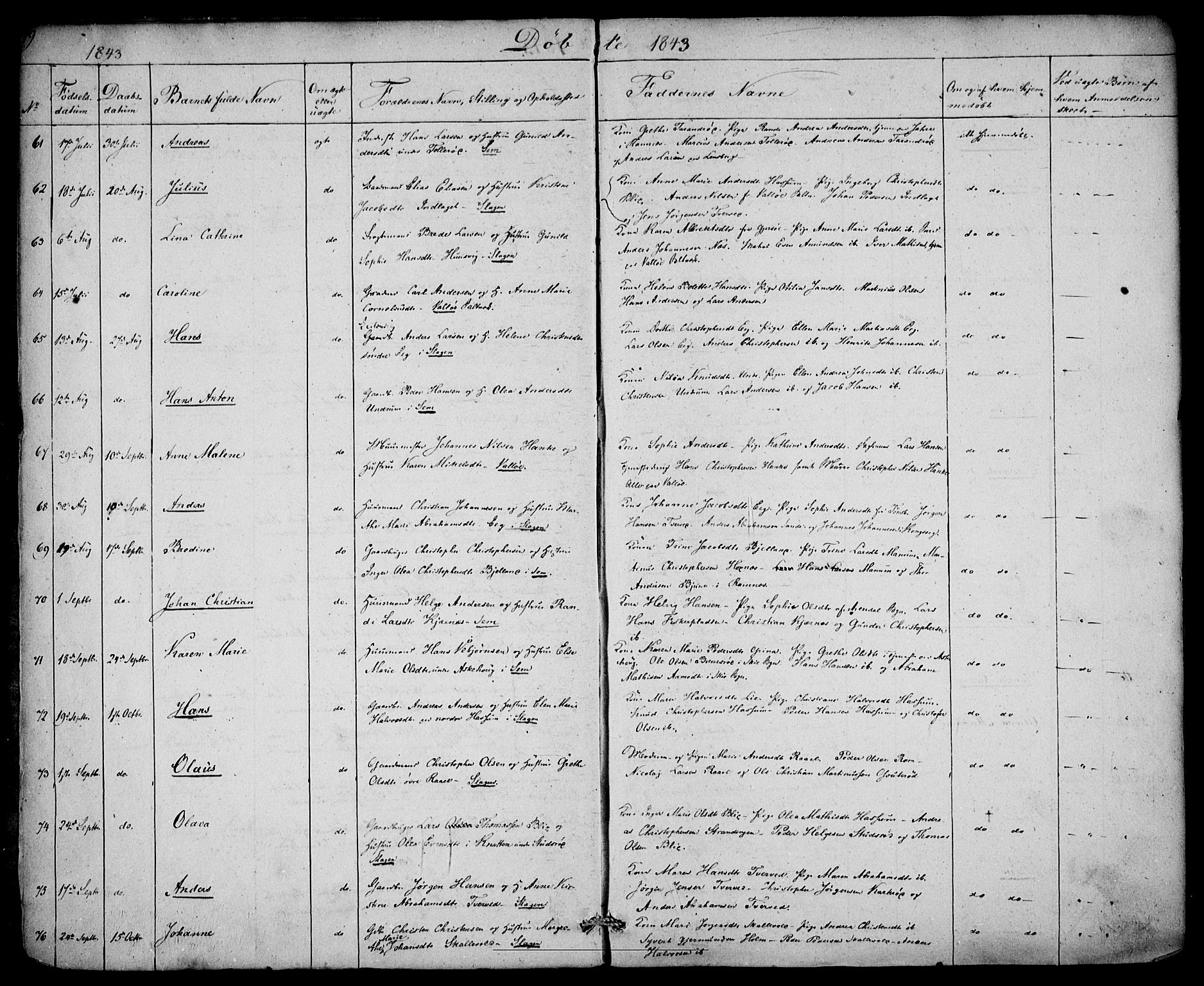 Sem kirkebøker, AV/SAKO-A-5/F/Fa/L0006: Parish register (official) no. I 6, 1843-1855, p. 9-10