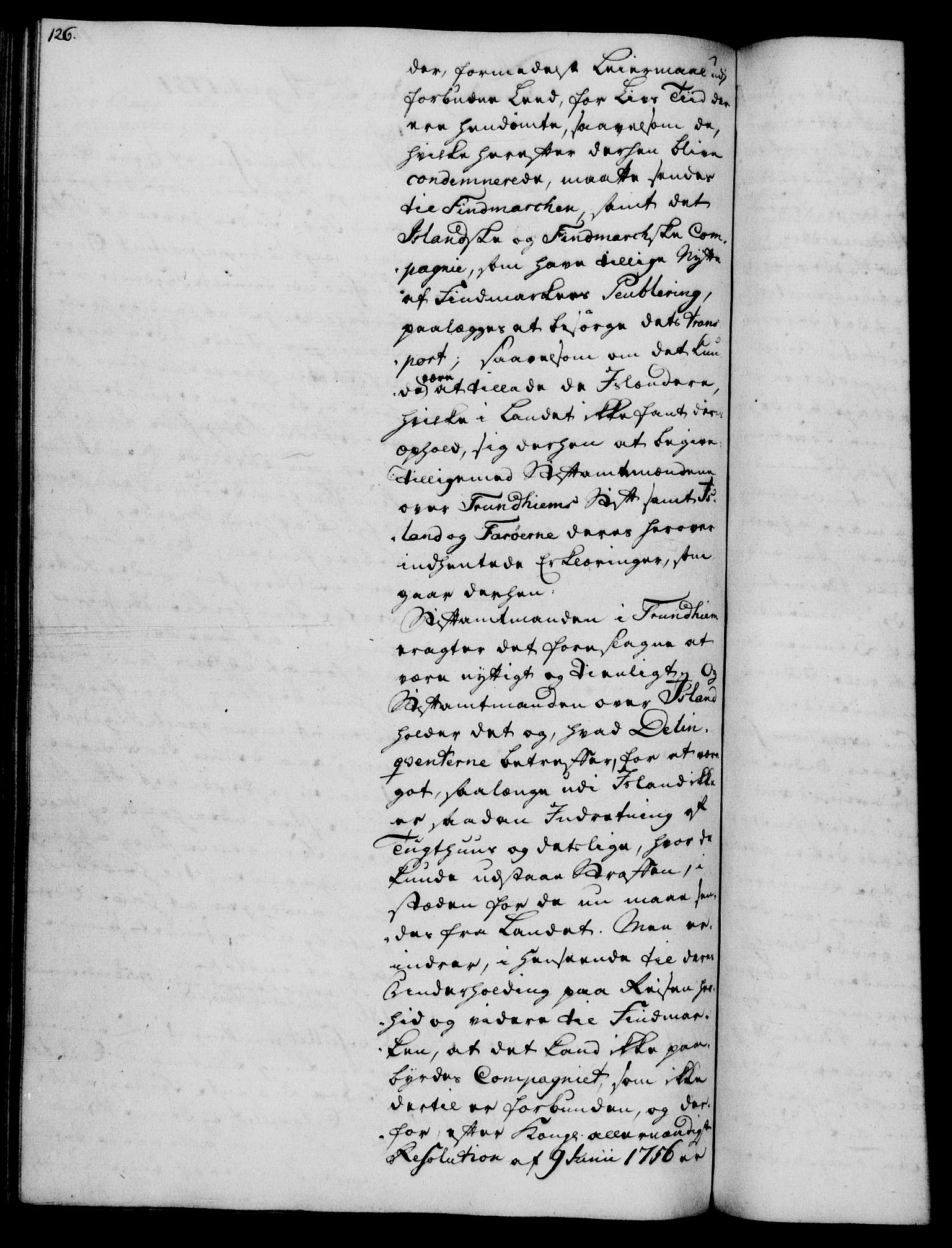 Rentekammeret, Kammerkanselliet, RA/EA-3111/G/Gh/Gha/L0034: Norsk ekstraktmemorialprotokoll (merket RK 53.79), 1756-1759, p. 126