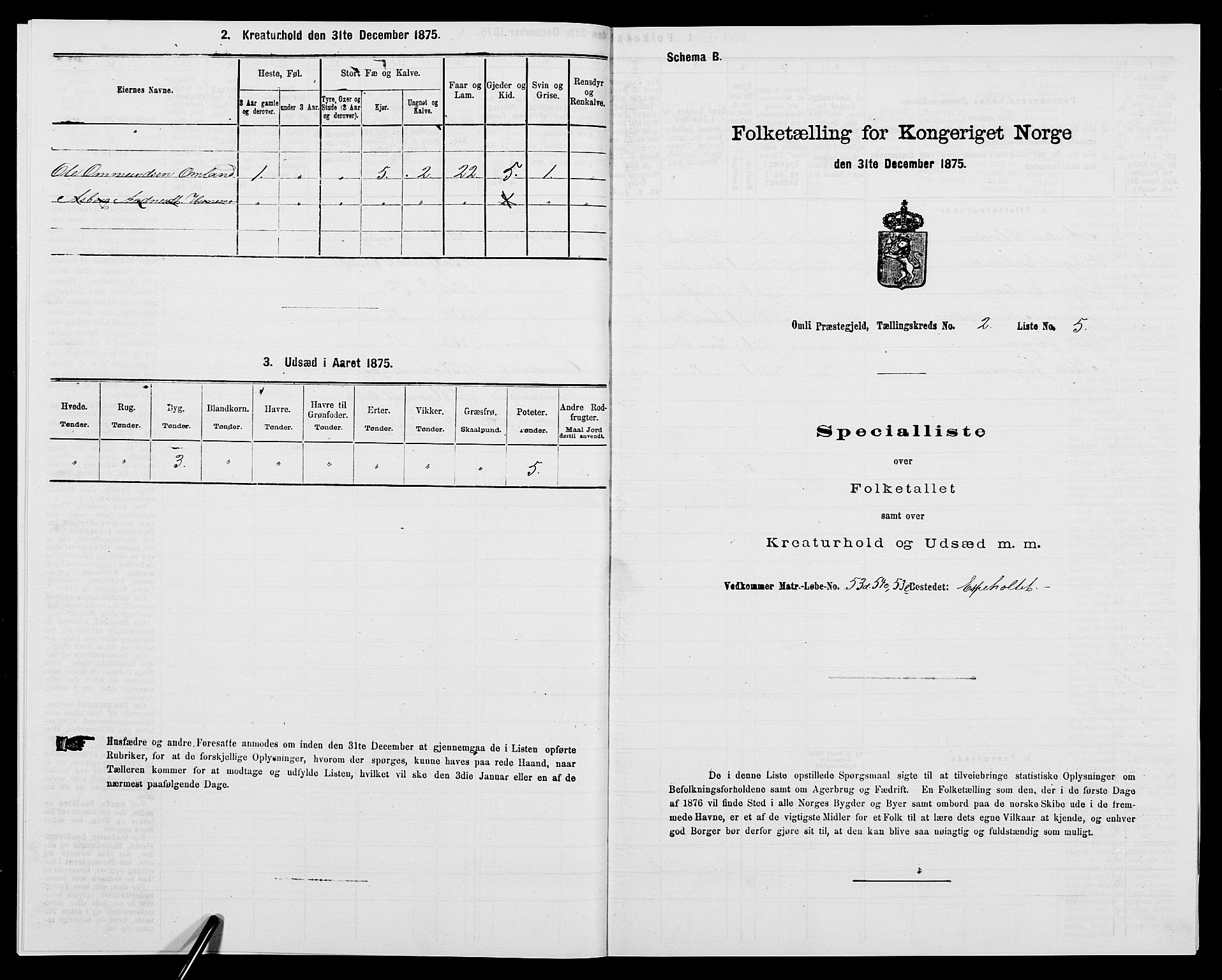 SAK, 1875 census for 0929P Åmli, 1875, p. 124