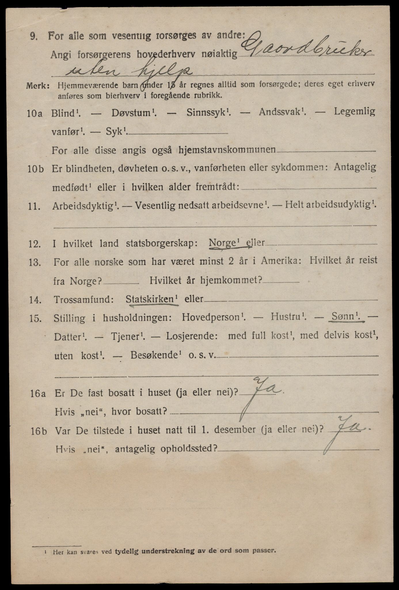 SAKO, 1920 census for Seljord, 1920, p. 5765