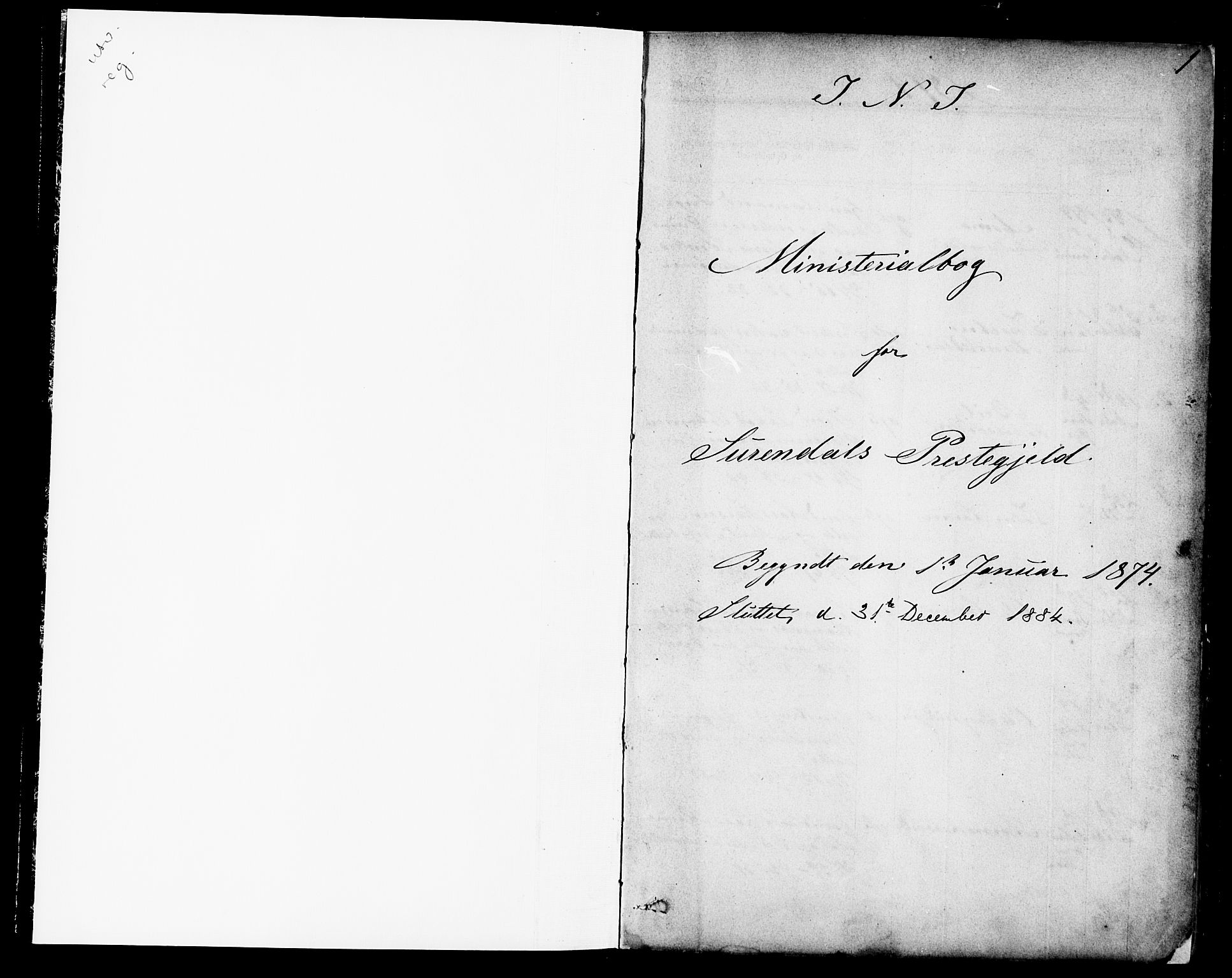 Ministerialprotokoller, klokkerbøker og fødselsregistre - Møre og Romsdal, SAT/A-1454/595/L1046: Parish register (official) no. 595A08, 1874-1884, p. 1