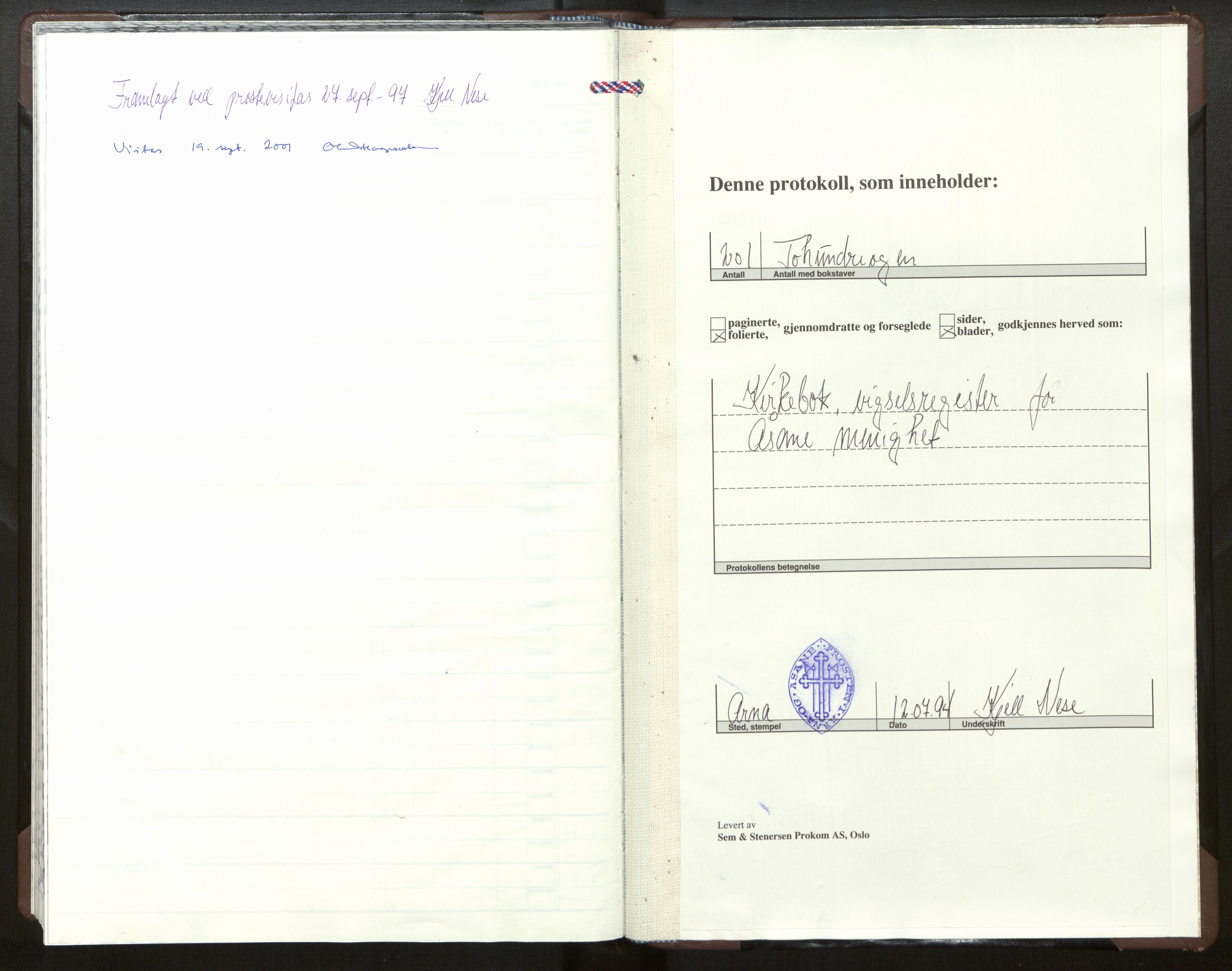 Åsane sokneprestembete, AV/SAB-A-79401/H/Haa/Haad/L0004: Parish register (official) no. D 4, 1995-2004