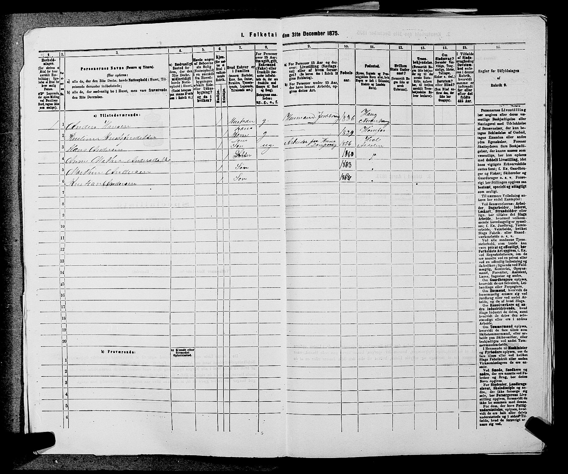 SAKO, 1875 census for 0614P Ådal, 1875, p. 455