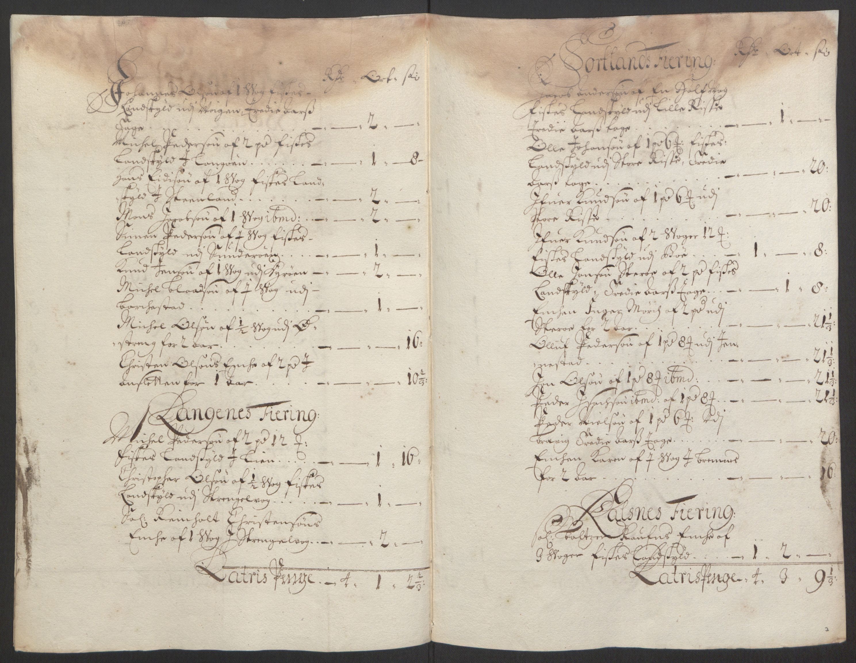 Rentekammeret inntil 1814, Reviderte regnskaper, Fogderegnskap, RA/EA-4092/R67/L4677: Fogderegnskap Vesterålen, Andenes og Lofoten, 1694-1695, p. 298
