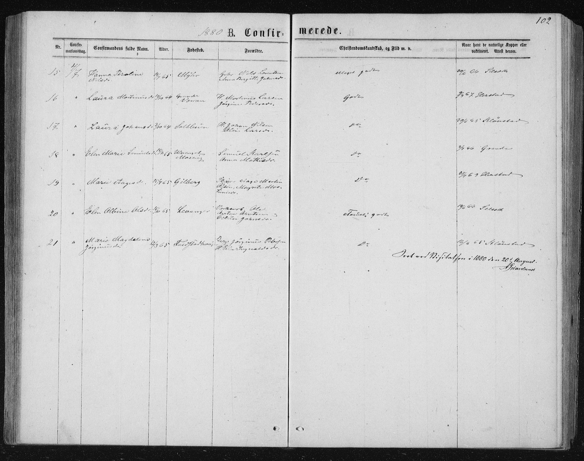 Ministerialprotokoller, klokkerbøker og fødselsregistre - Nord-Trøndelag, SAT/A-1458/722/L0219: Parish register (official) no. 722A06, 1868-1880, p. 102