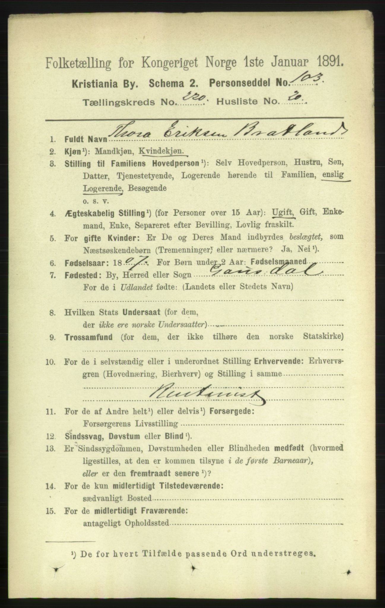 RA, 1891 census for 0301 Kristiania, 1891, p. 131775