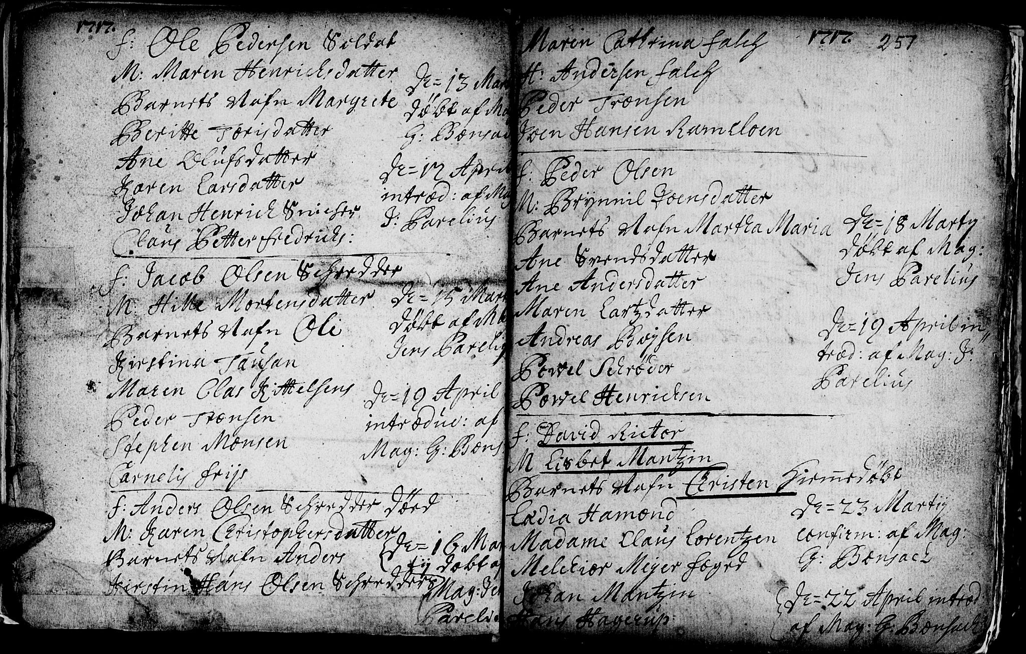 Ministerialprotokoller, klokkerbøker og fødselsregistre - Sør-Trøndelag, SAT/A-1456/601/L0035: Parish register (official) no. 601A03, 1713-1728, p. 257