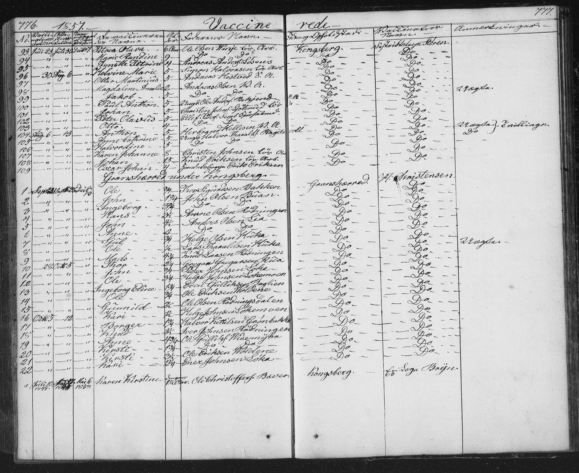 Kongsberg kirkebøker, SAKO/A-22/G/Ga/L0002: Parish register (copy) no. 2, 1839-1858, p. 776-777