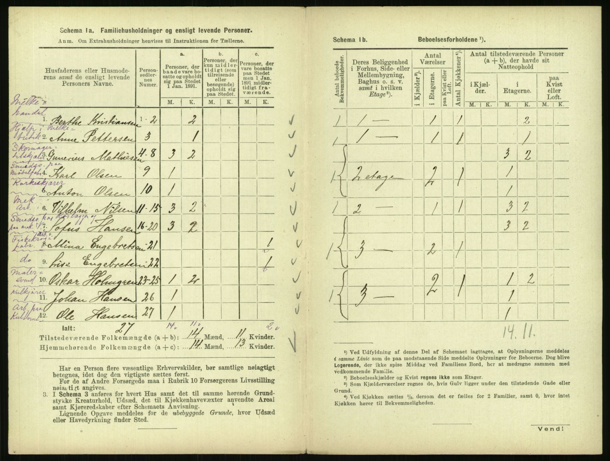 RA, 1891 census for 0301 Kristiania, 1891, p. 15857