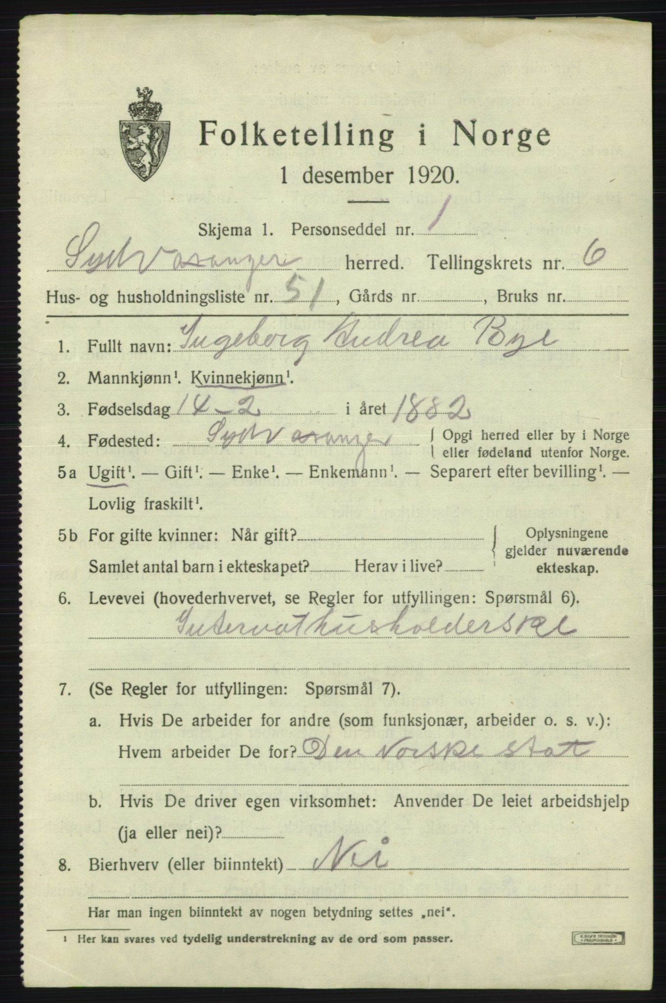 SATØ, 1920 census for Sør-Varanger, 1920, p. 4599