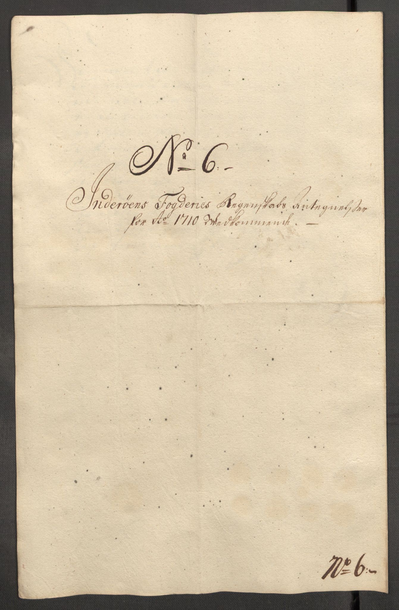 Rentekammeret inntil 1814, Reviderte regnskaper, Fogderegnskap, AV/RA-EA-4092/R63/L4318: Fogderegnskap Inderøy, 1710, p. 305