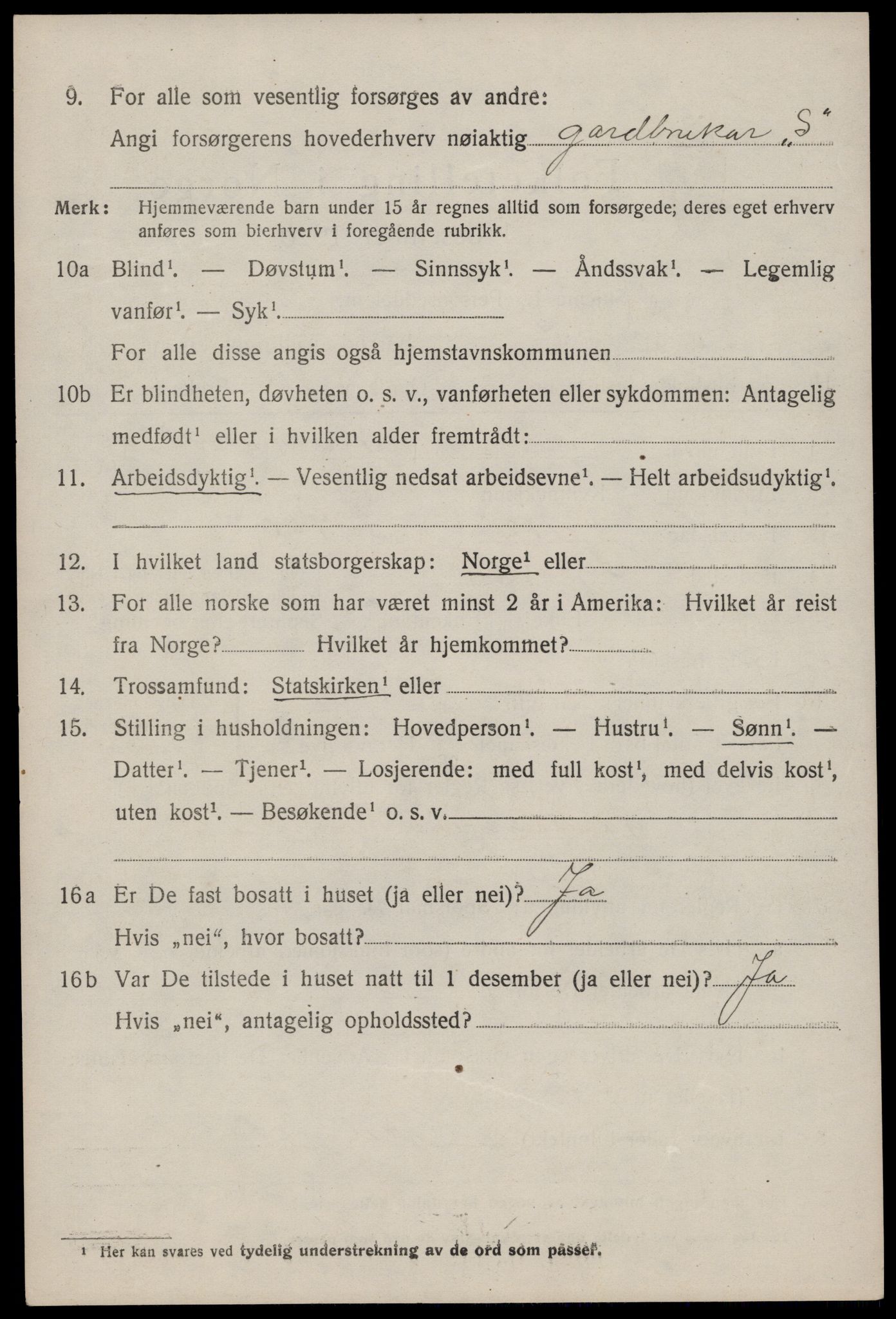 SAKO, 1920 census for Fyresdal, 1920, p. 4168