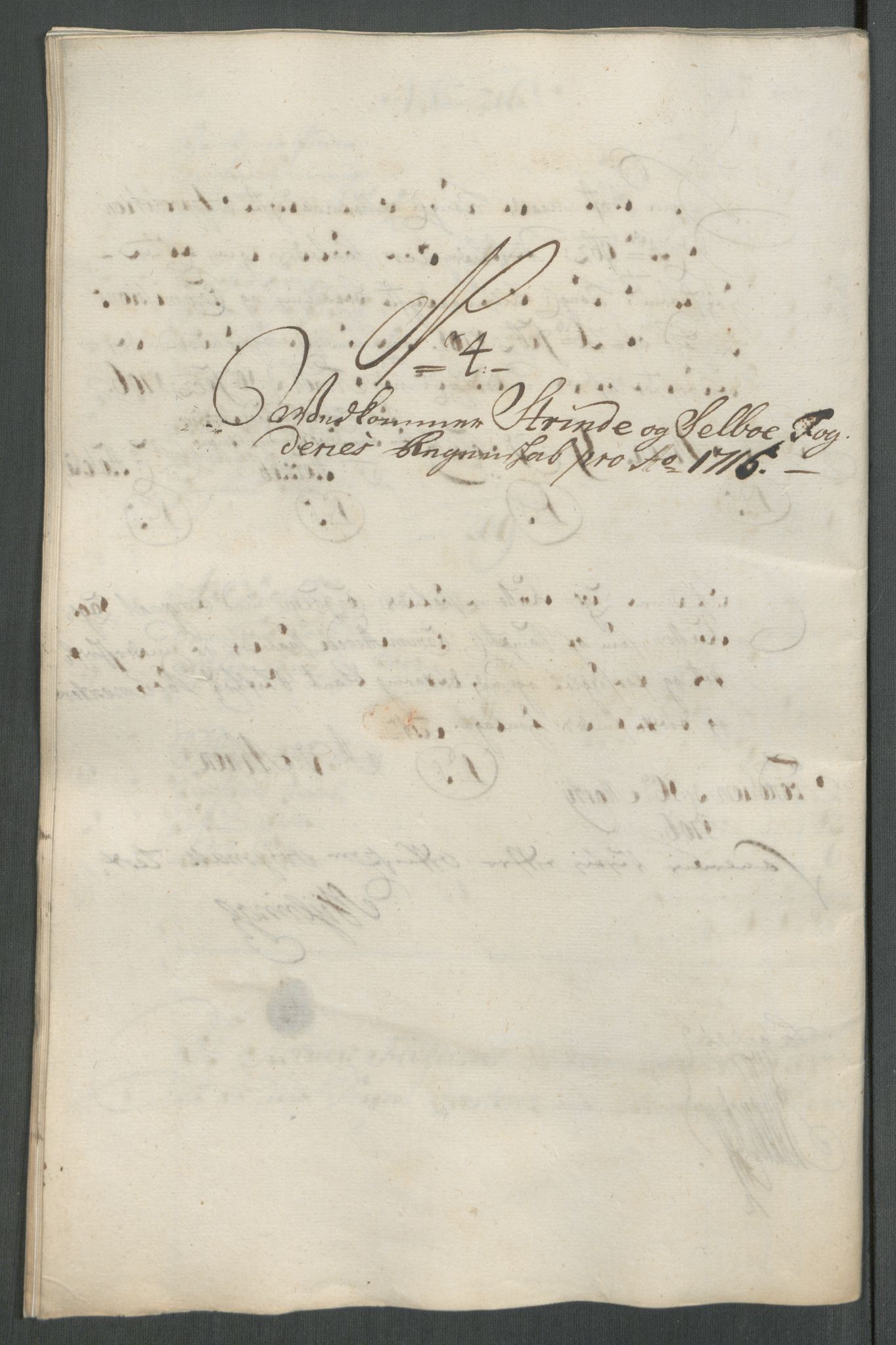 Rentekammeret inntil 1814, Reviderte regnskaper, Fogderegnskap, AV/RA-EA-4092/R61/L4115: Fogderegnskap Strinda og Selbu, 1715-1716, p. 86