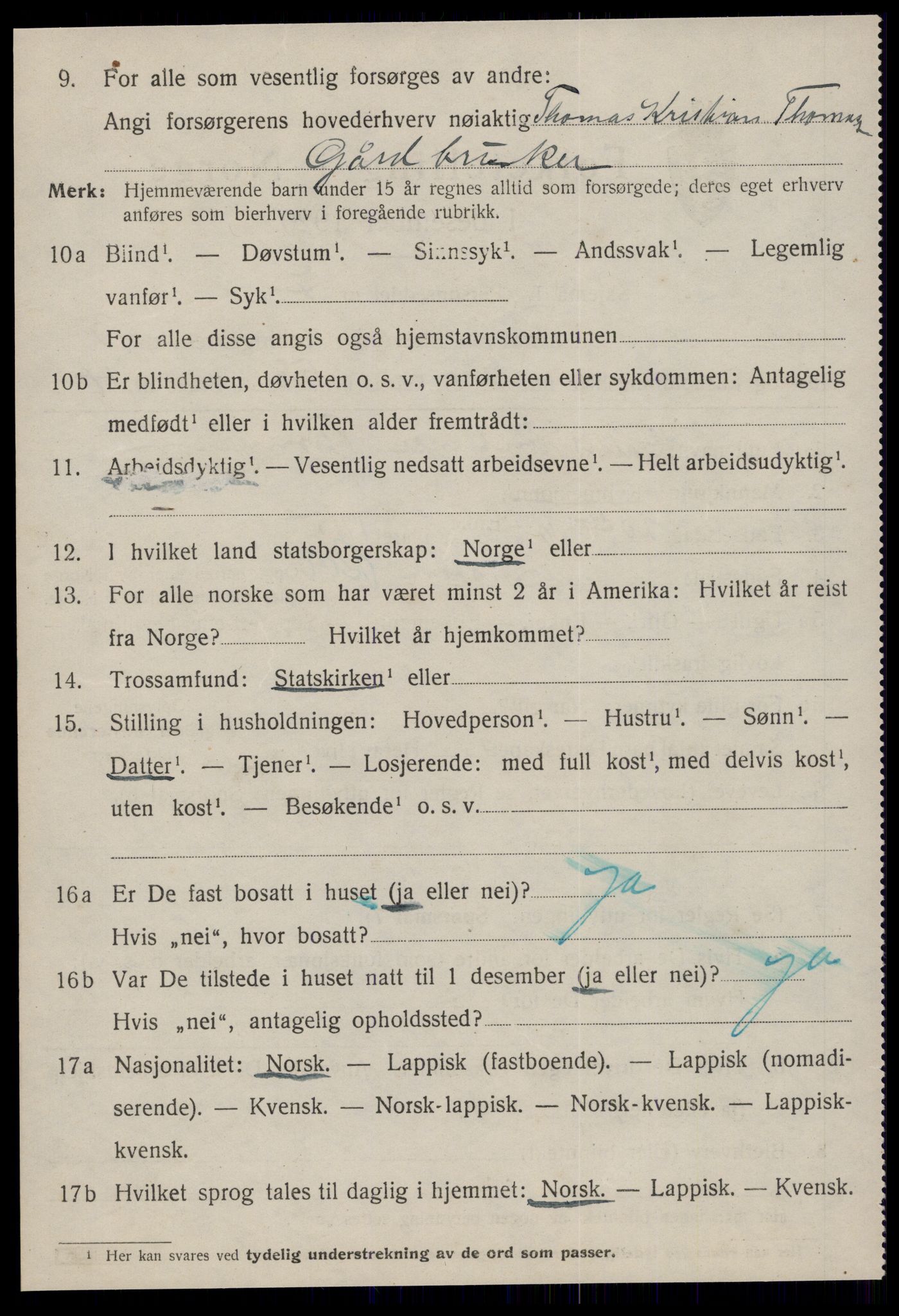 SAT, 1920 census for Roan, 1920, p. 2940