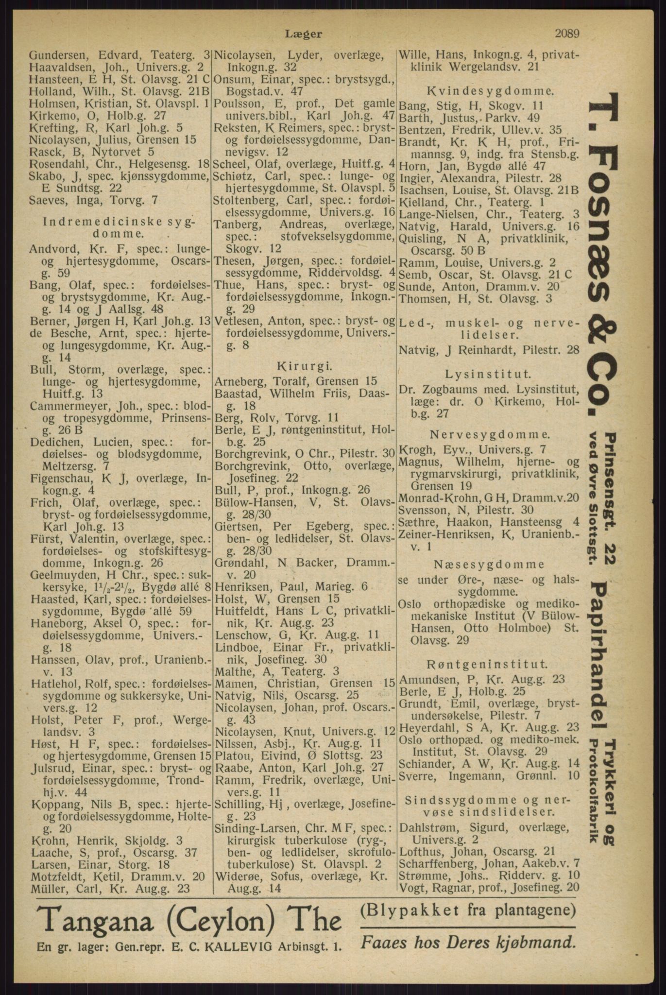 Kristiania/Oslo adressebok, PUBL/-, 1927, p. 2089