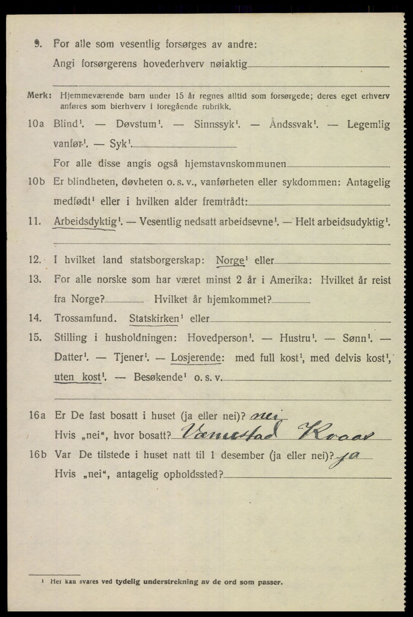 SAK, 1920 census for Kvås, 1920, p. 771