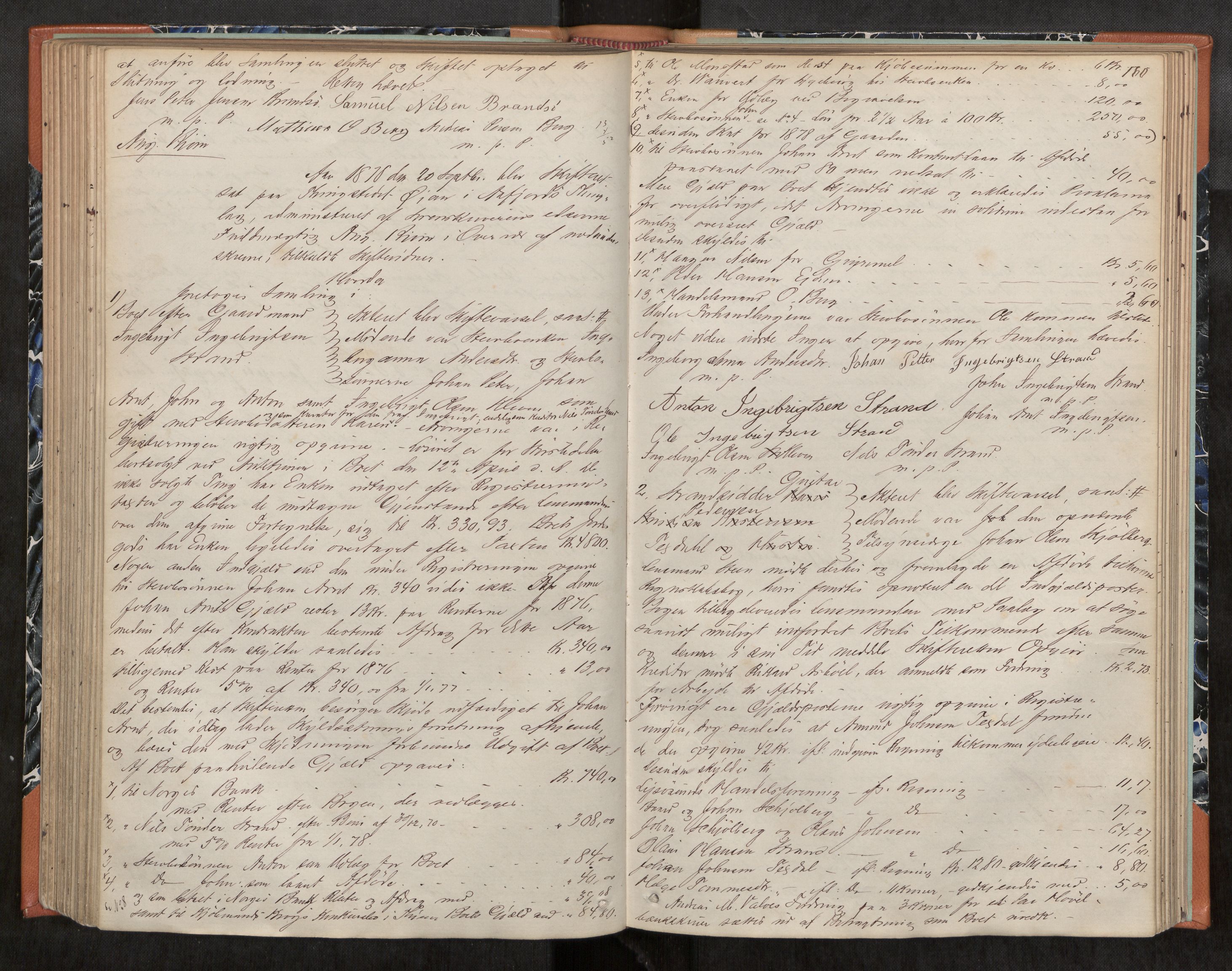 Fosen sorenskriveri, AV/SAT-A-1107/1/3/3B/L0004: Skiftebehandlingsprotokoll, 1868-1888, p. 160