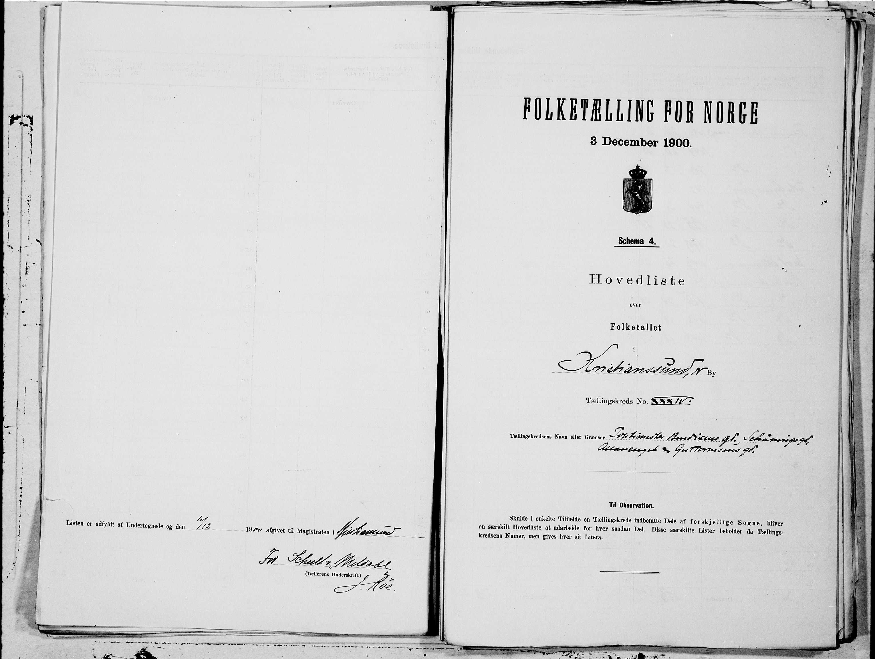 SAT, 1900 census for Kristiansund, 1900, p. 68