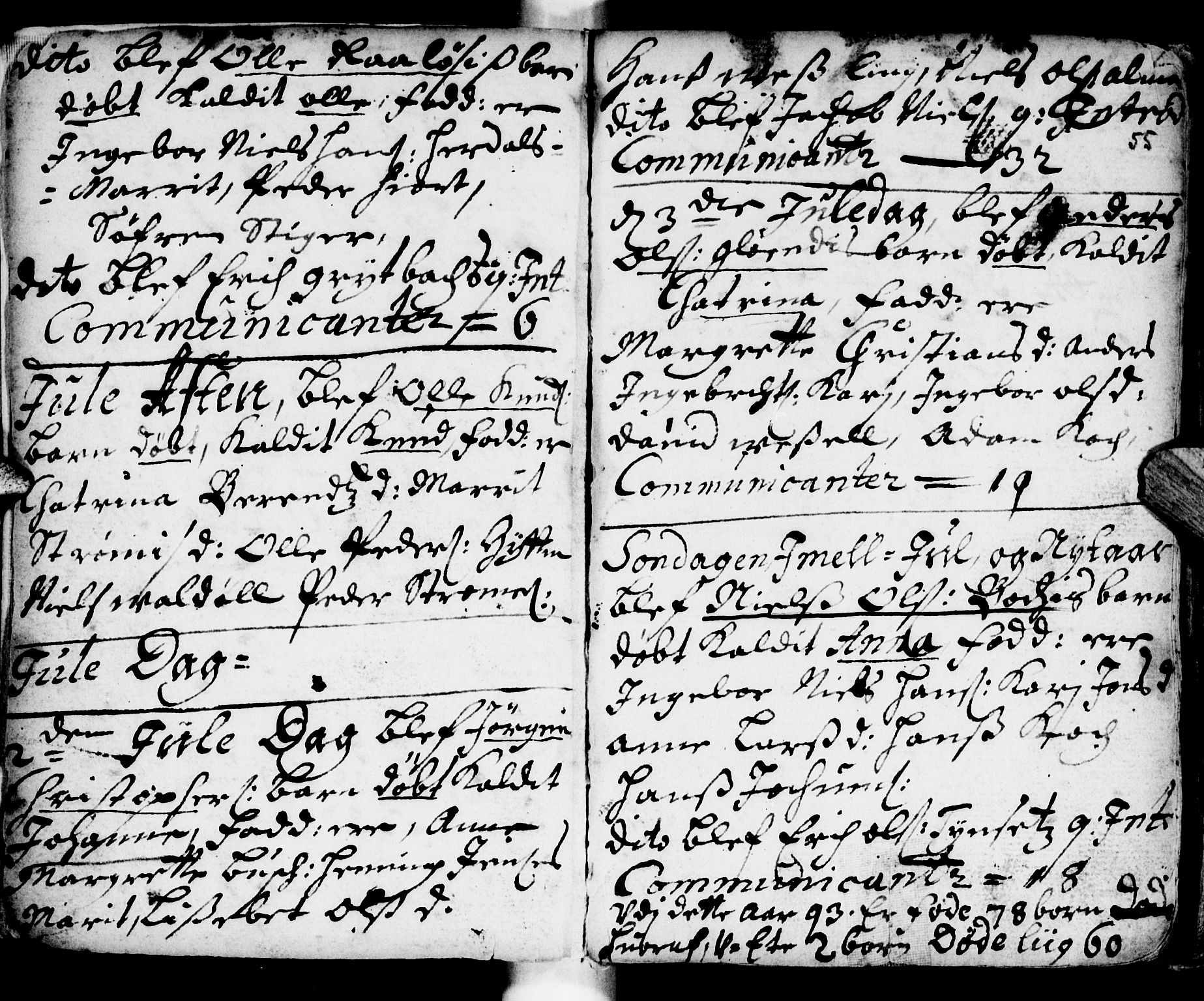 Ministerialprotokoller, klokkerbøker og fødselsregistre - Sør-Trøndelag, SAT/A-1456/681/L0923: Parish register (official) no. 681A01, 1691-1700, p. 55