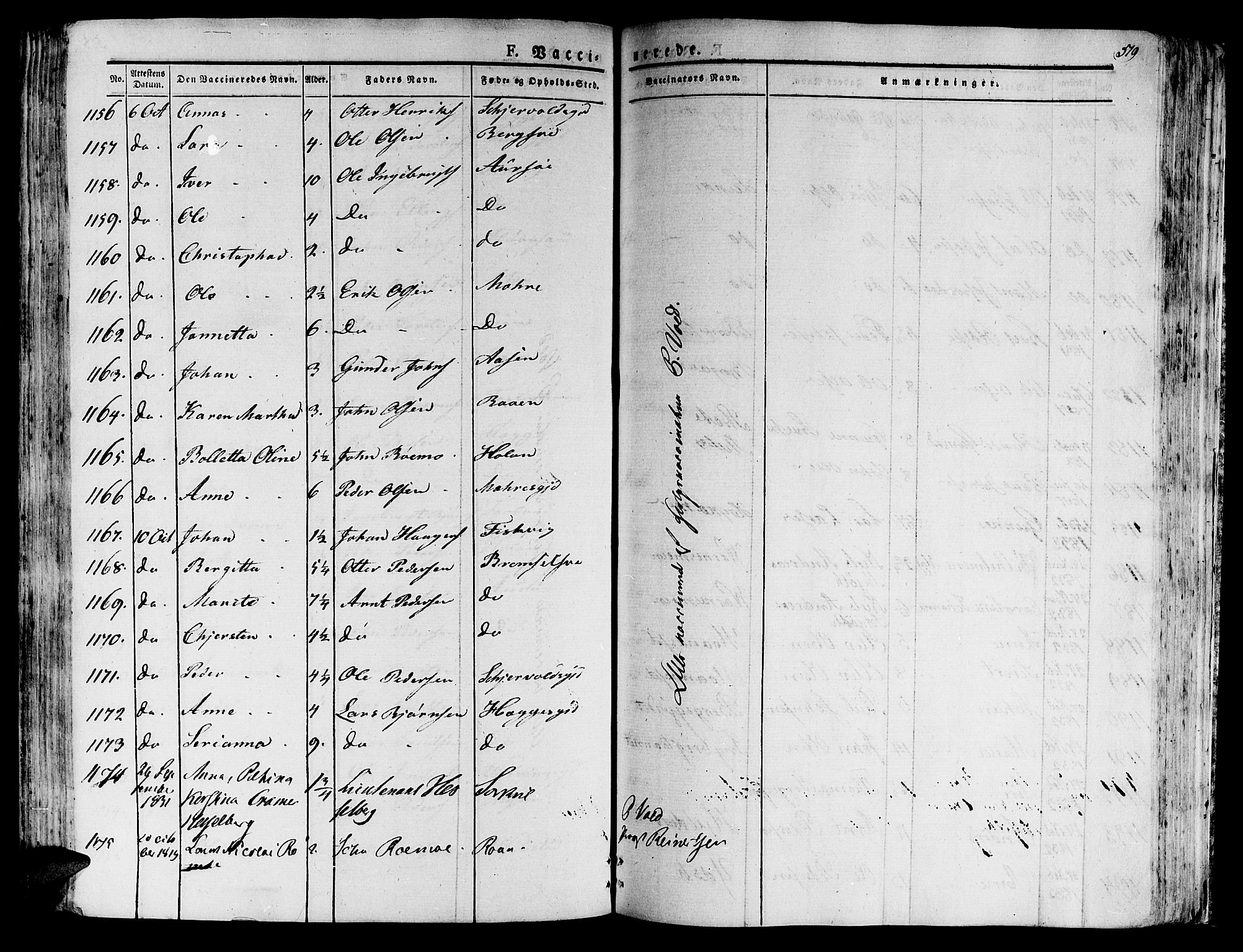 Ministerialprotokoller, klokkerbøker og fødselsregistre - Nord-Trøndelag, SAT/A-1458/709/L0070: Parish register (official) no. 709A10, 1820-1832, p. 519
