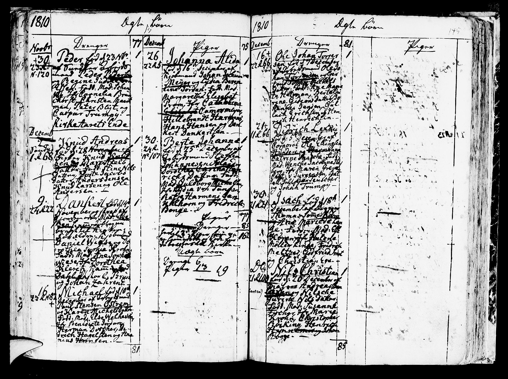 Korskirken sokneprestembete, AV/SAB-A-76101/H/Haa/L0006: Parish register (official) no. A 6, 1790-1820, p. 145